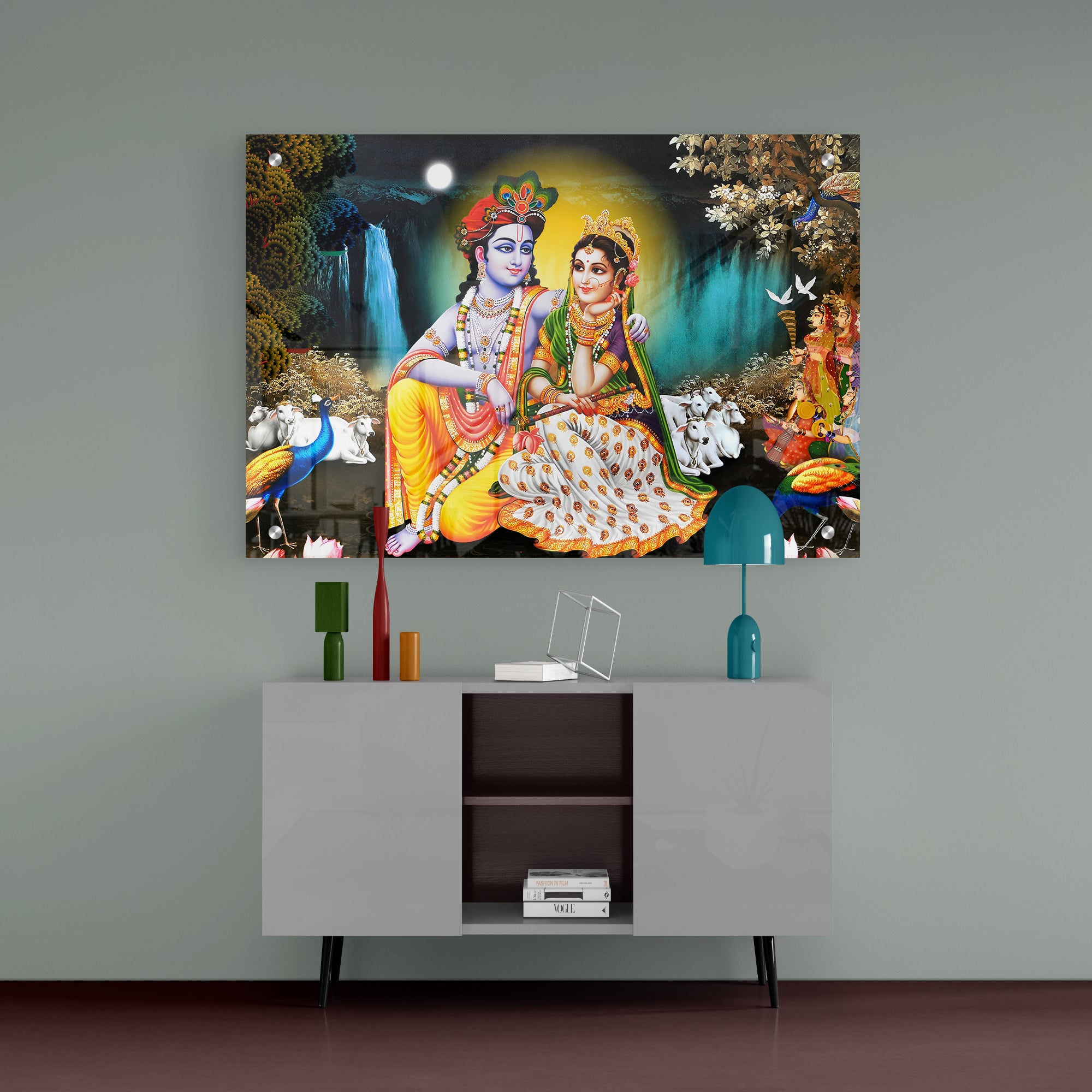 Radha Krishna Beautiful Acrylic Wall Painting