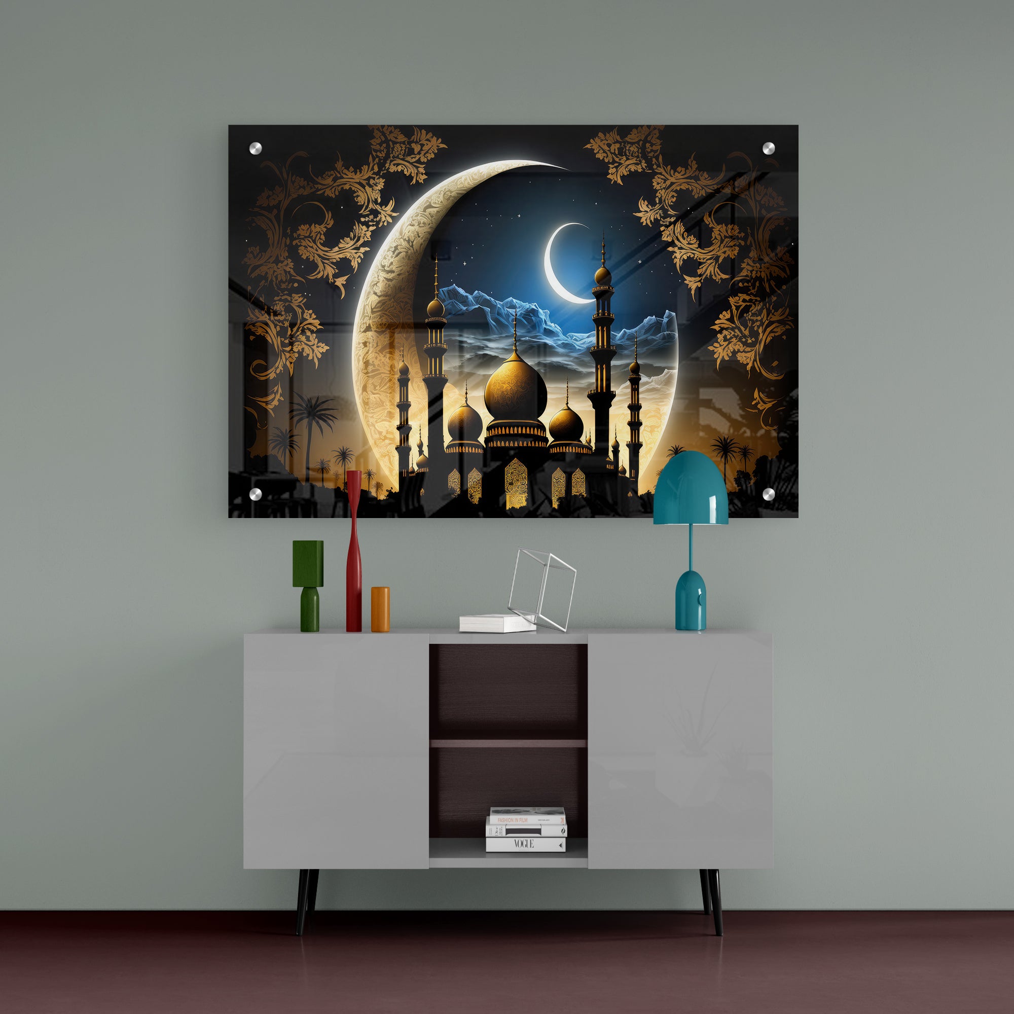 Muslim Holy Month Ramadan Kareem Acrylic Wall Painting