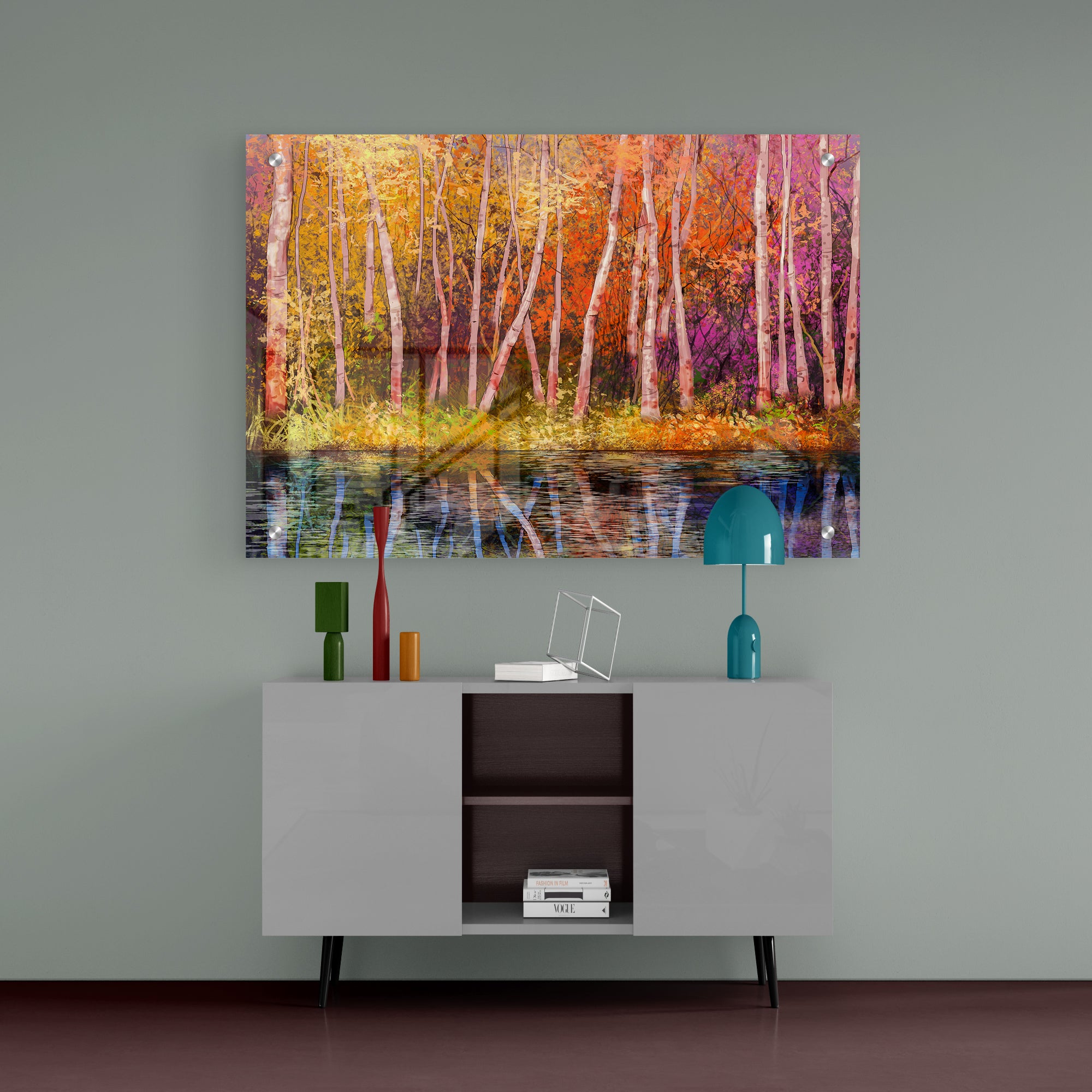 Autumn Forest Acrylic Wall Painting