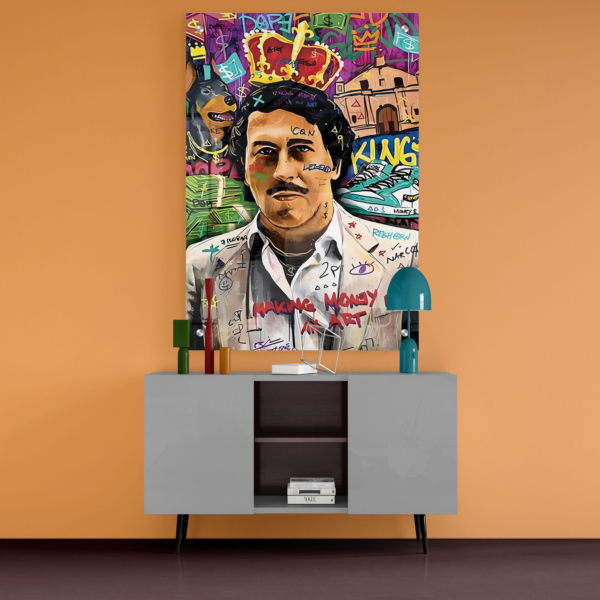 King Pablo Escobar Acrylic Wall Painting