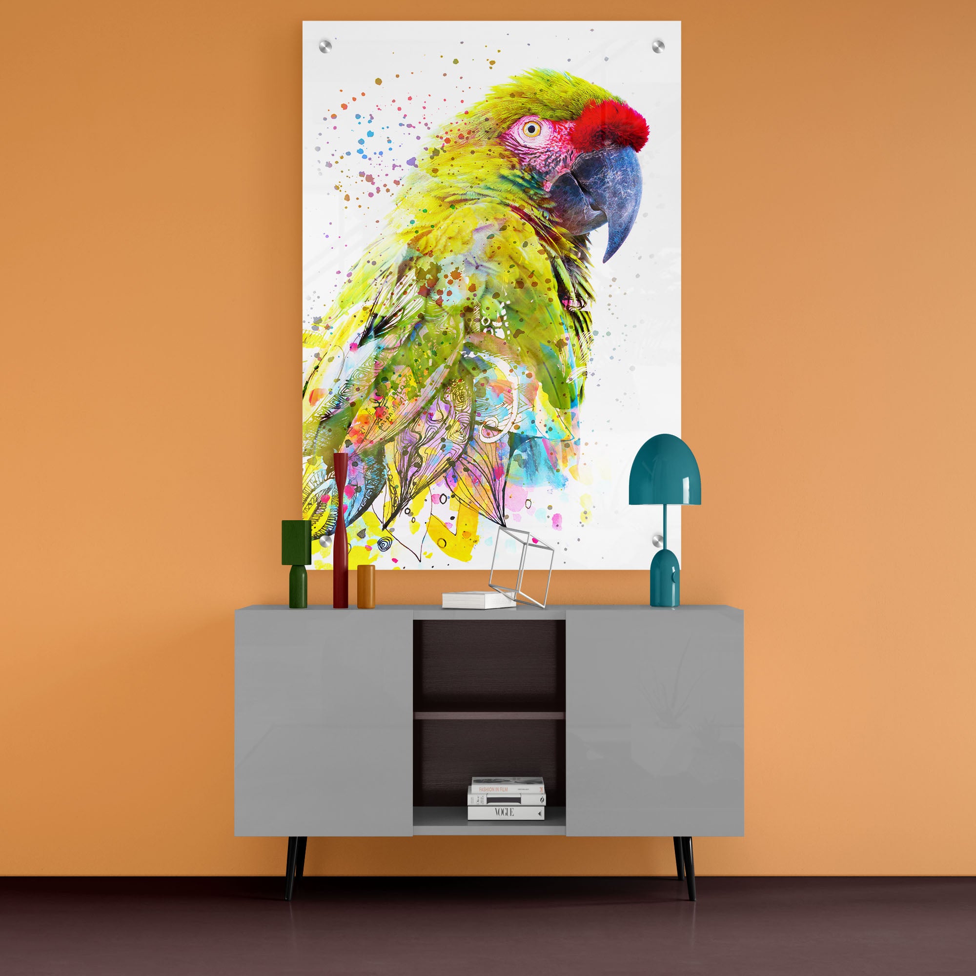 Colourful Parrot Wall Art Acrylic Wall Painting