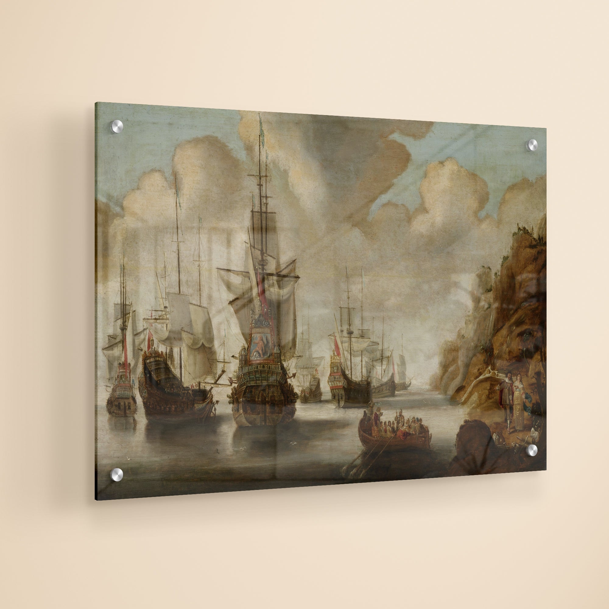 Pirate Ship Acrylic Wall Painting