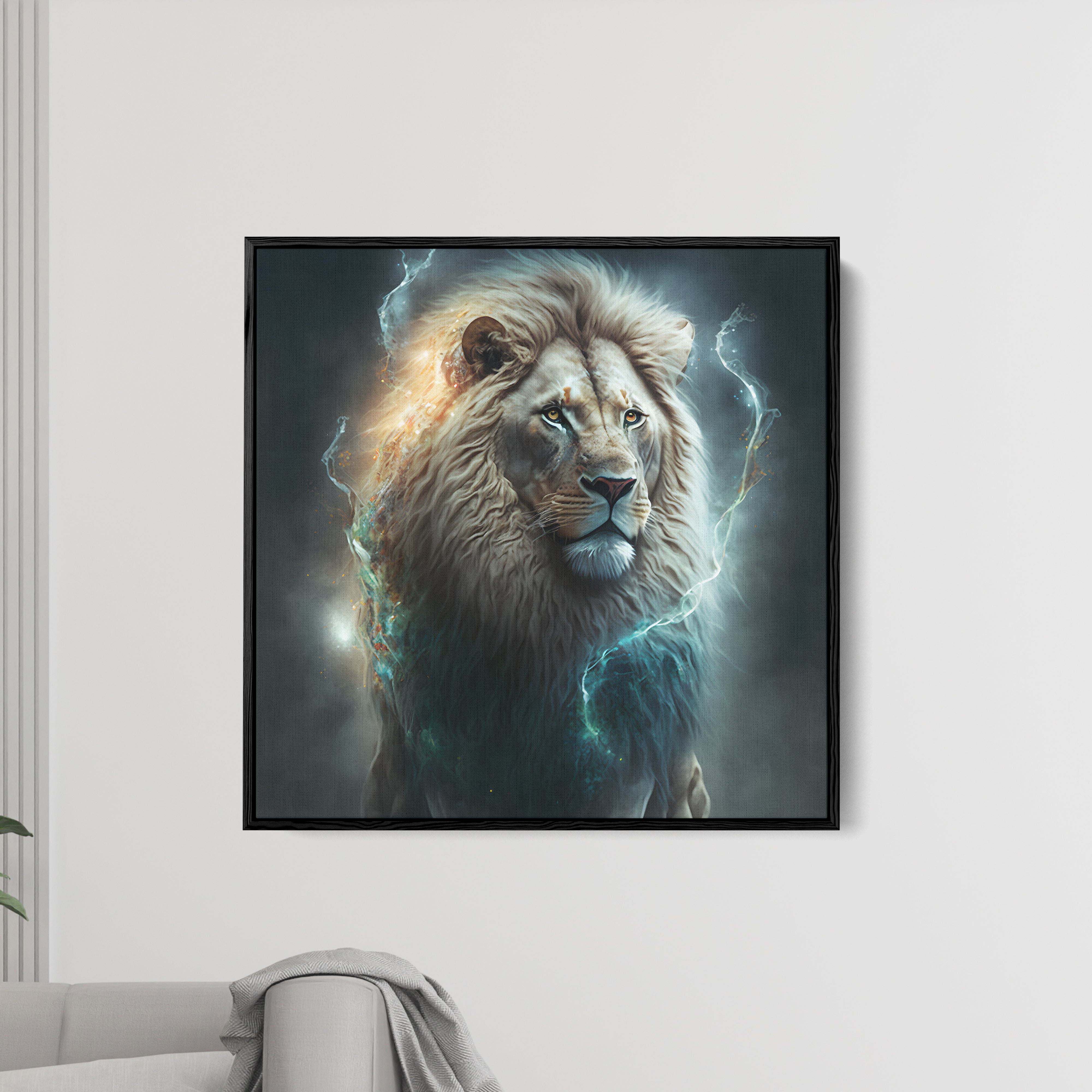 Thunder Lion King Canvas Wall Painting