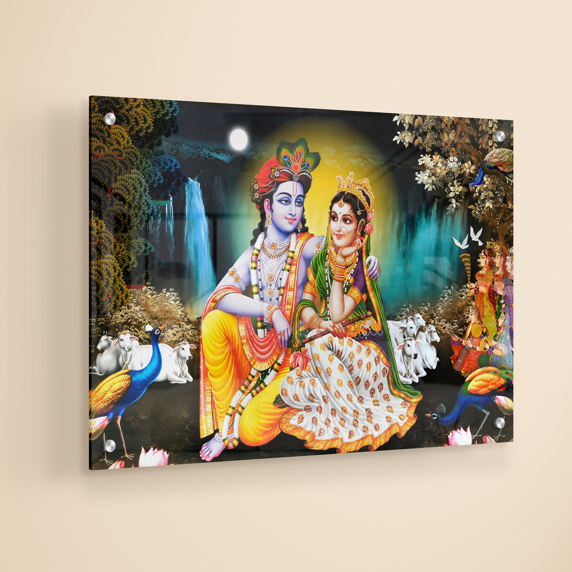 Radha Krishna Beautiful Acrylic Wall Painting