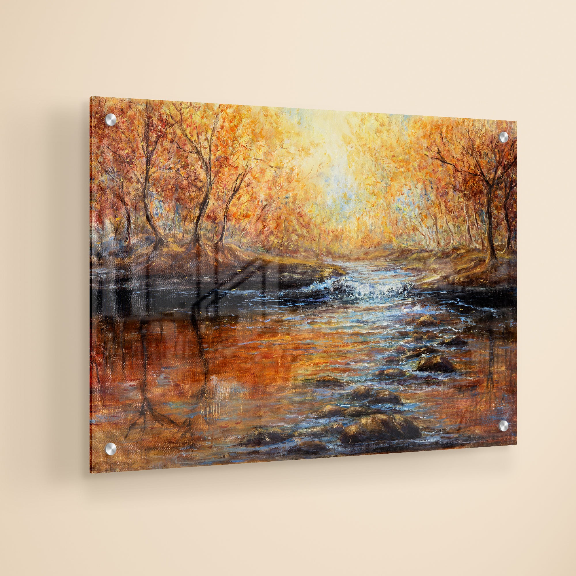 Multicolor Abstract Forest Acrylic Wall Painting