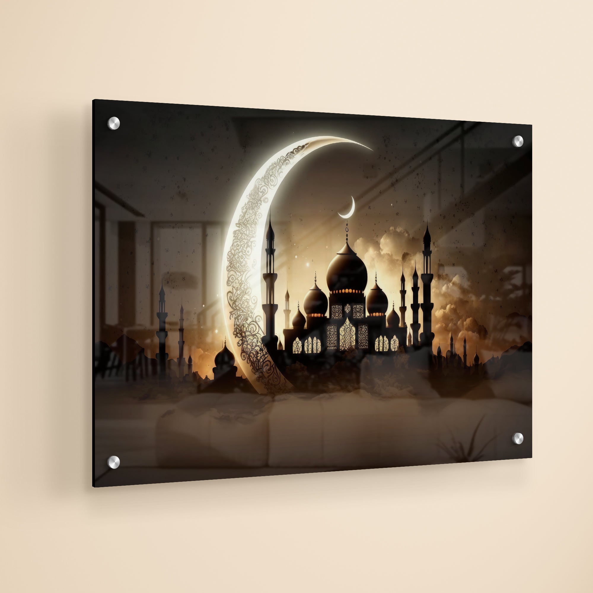 Muslim Holy Month Ramadan Kareem Acrylic Wall Painting