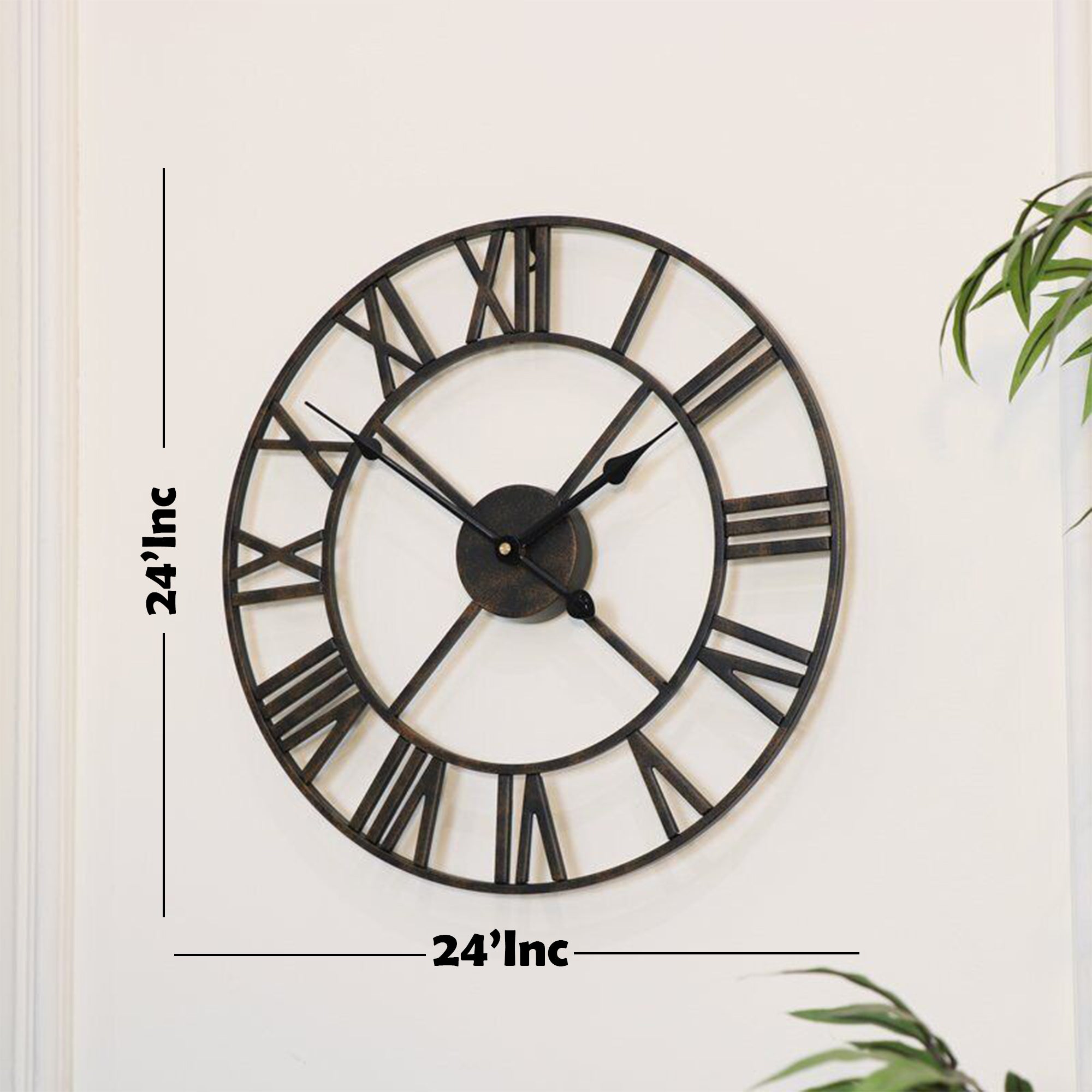 Roman Numeric Black Wall Clock