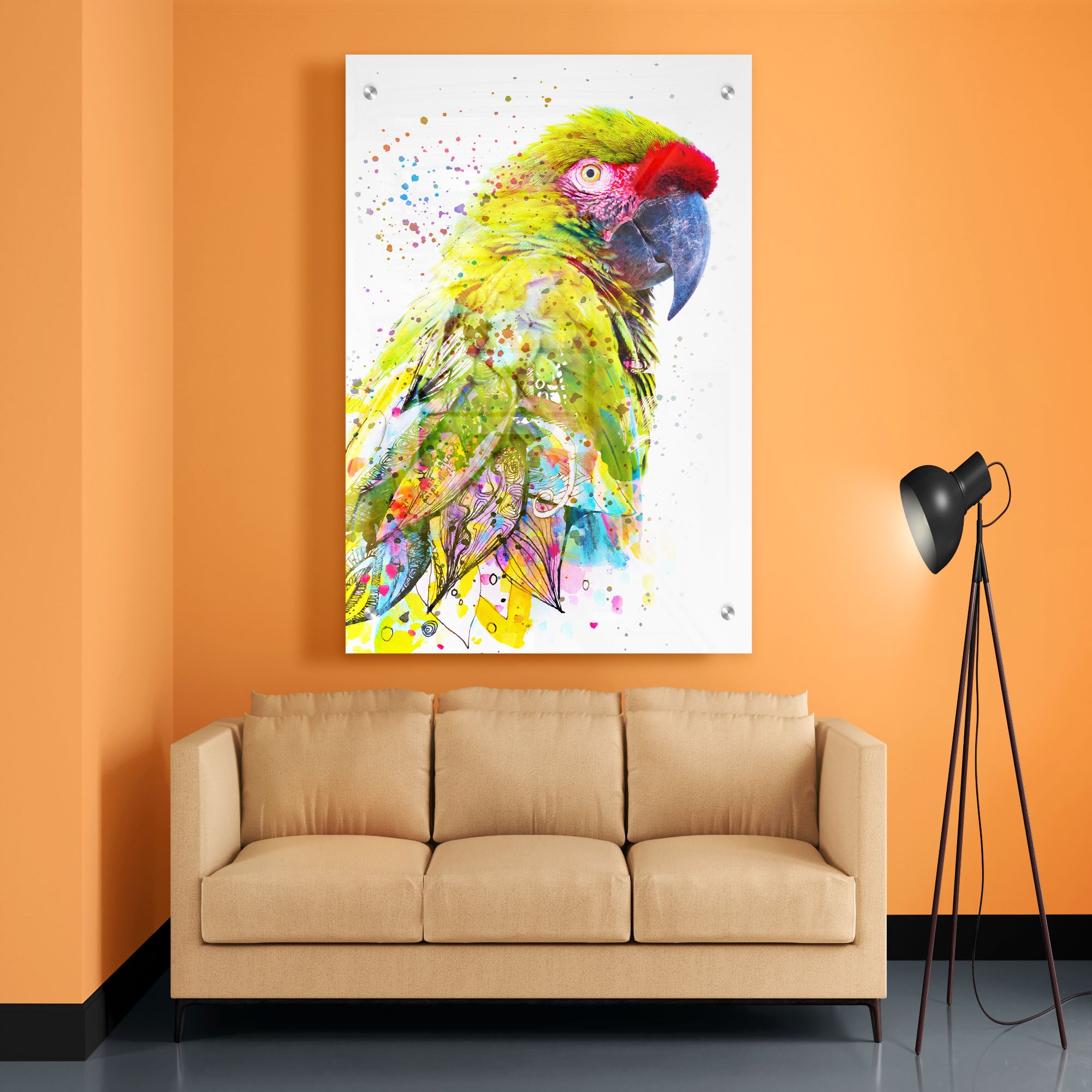Colourful Parrot Wall Art Acrylic Wall Painting