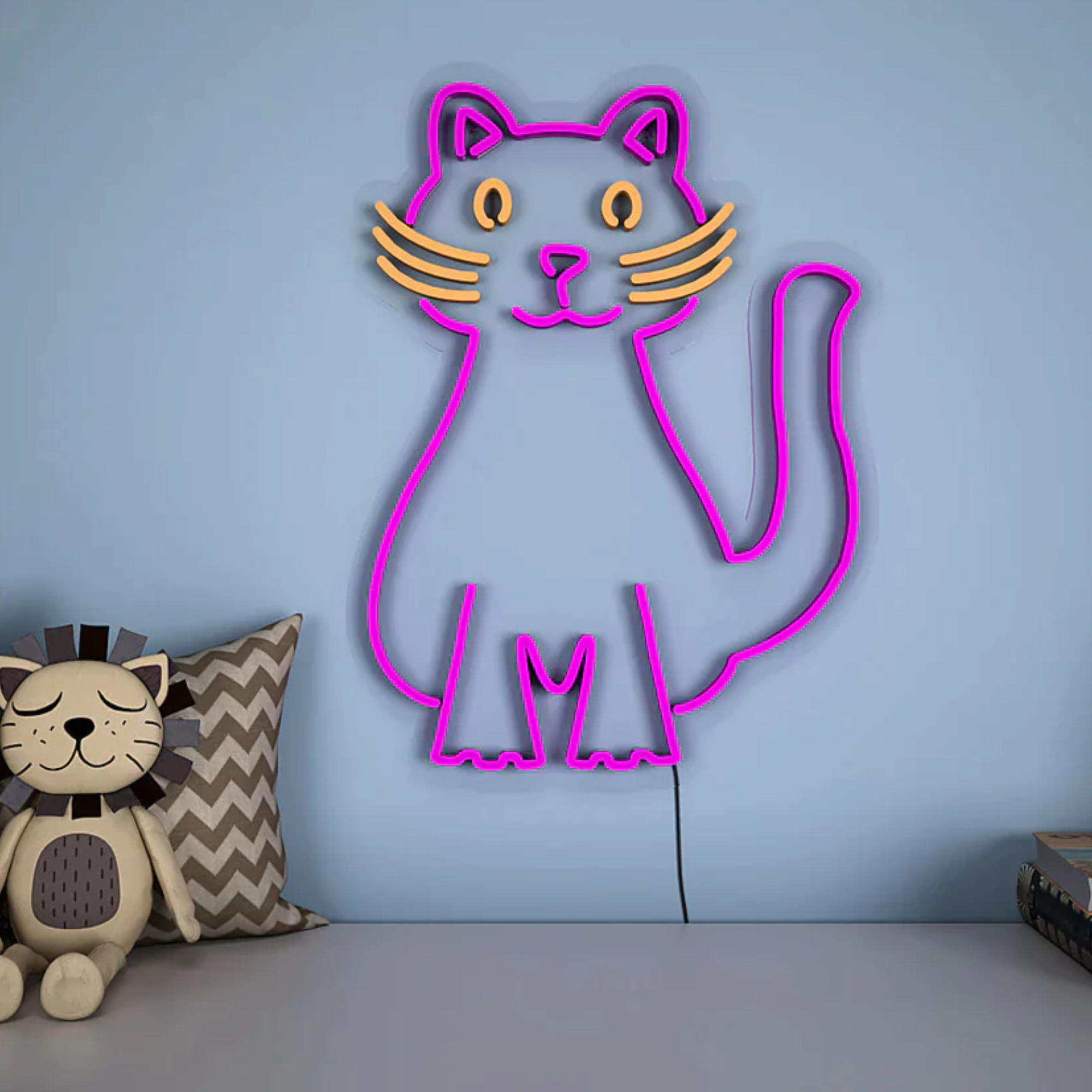 Quirky Cat Design Neon LED Light