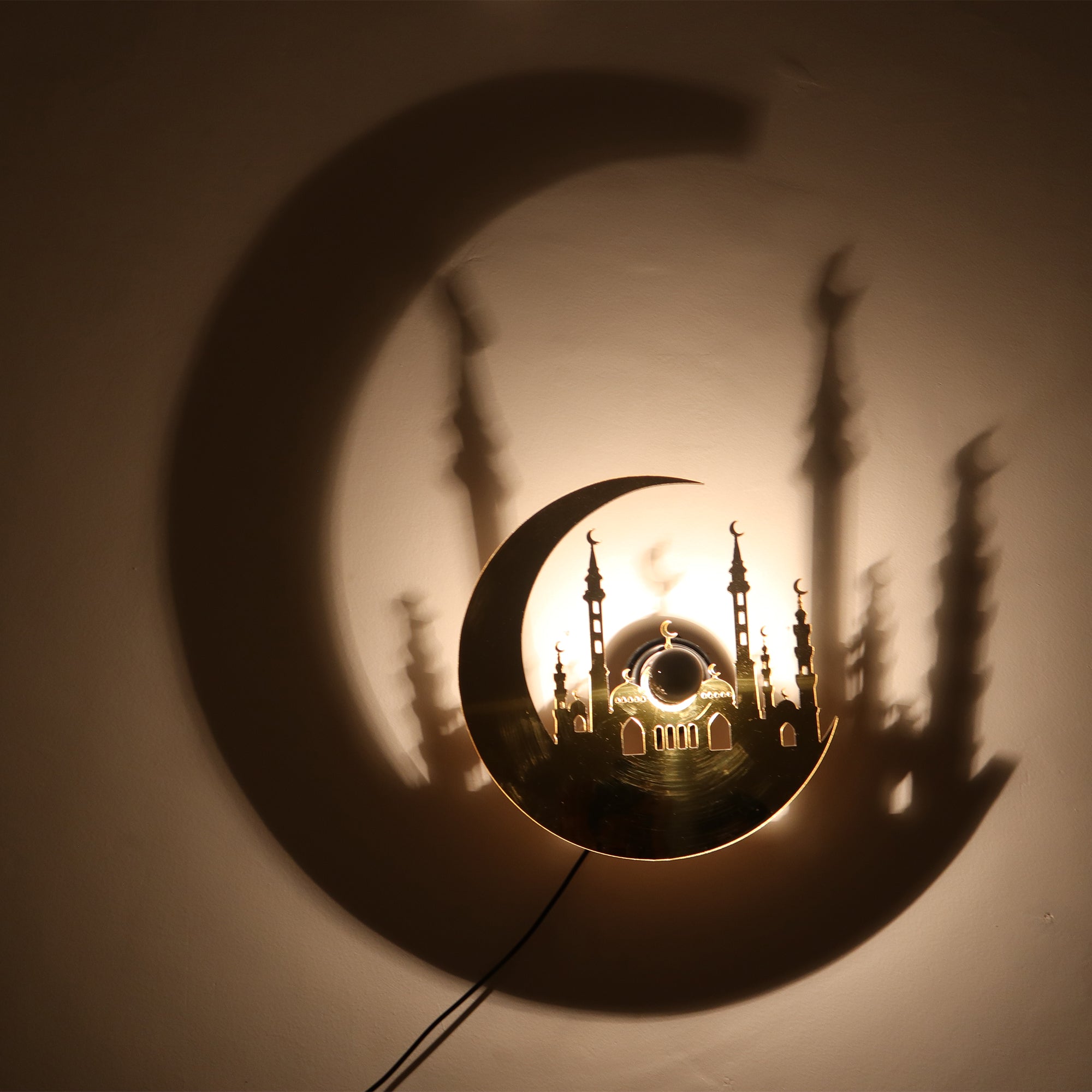 Sacred Mosque Creative Golden Shadow Lamp