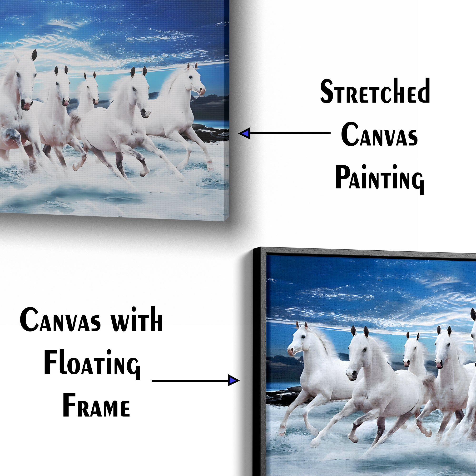 Seven Horses Wall Painting
