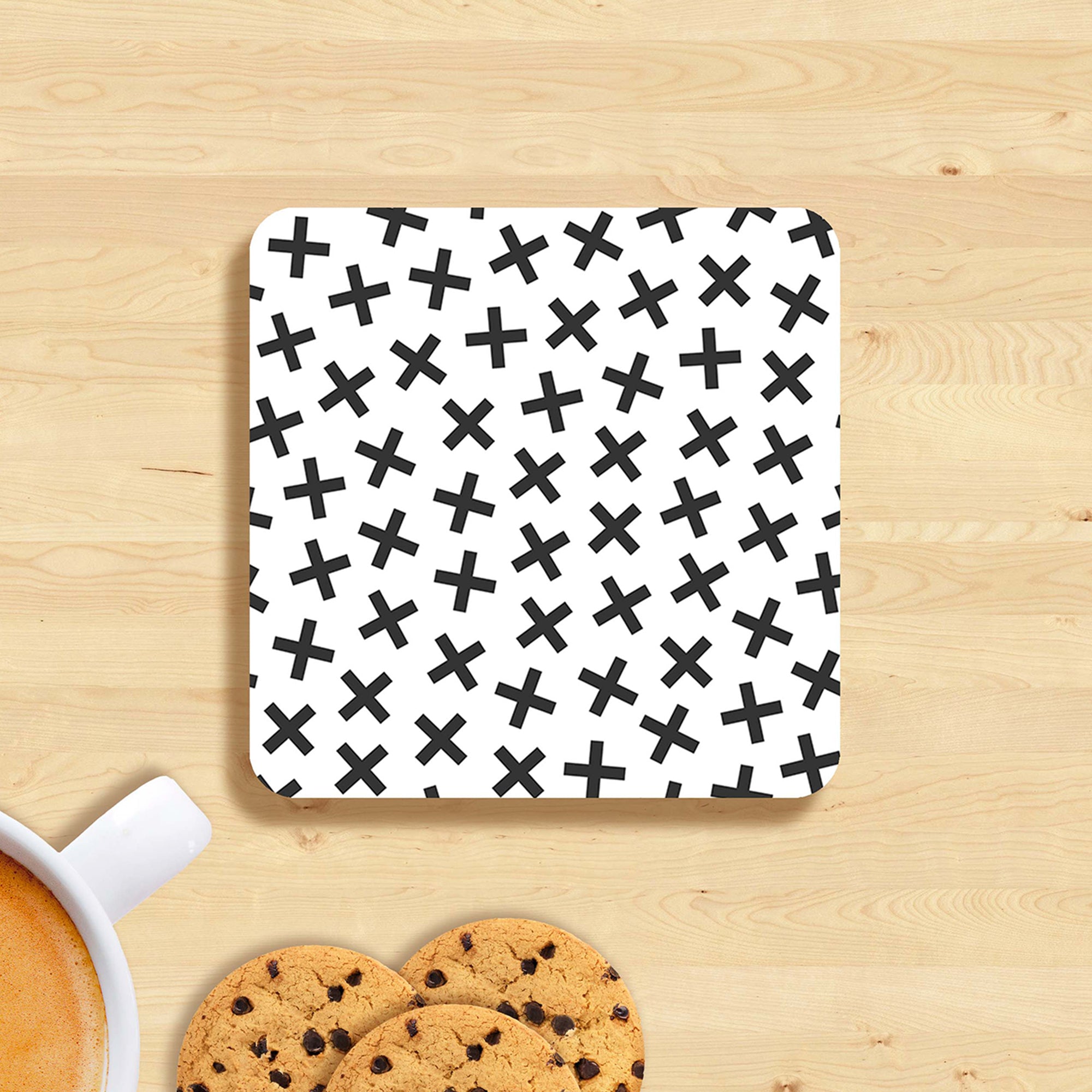black and white coasters
