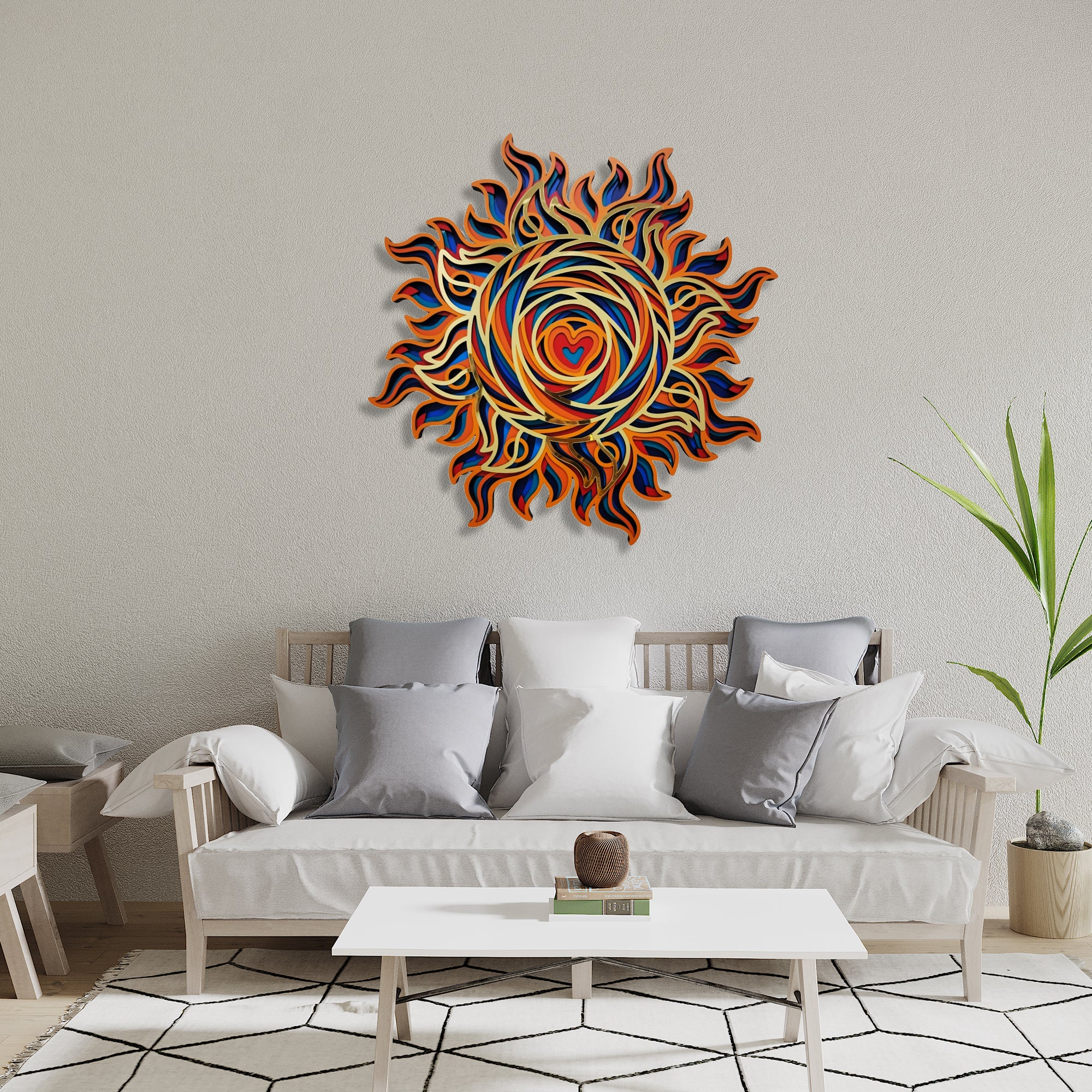 Sun Mandala Wall Art 