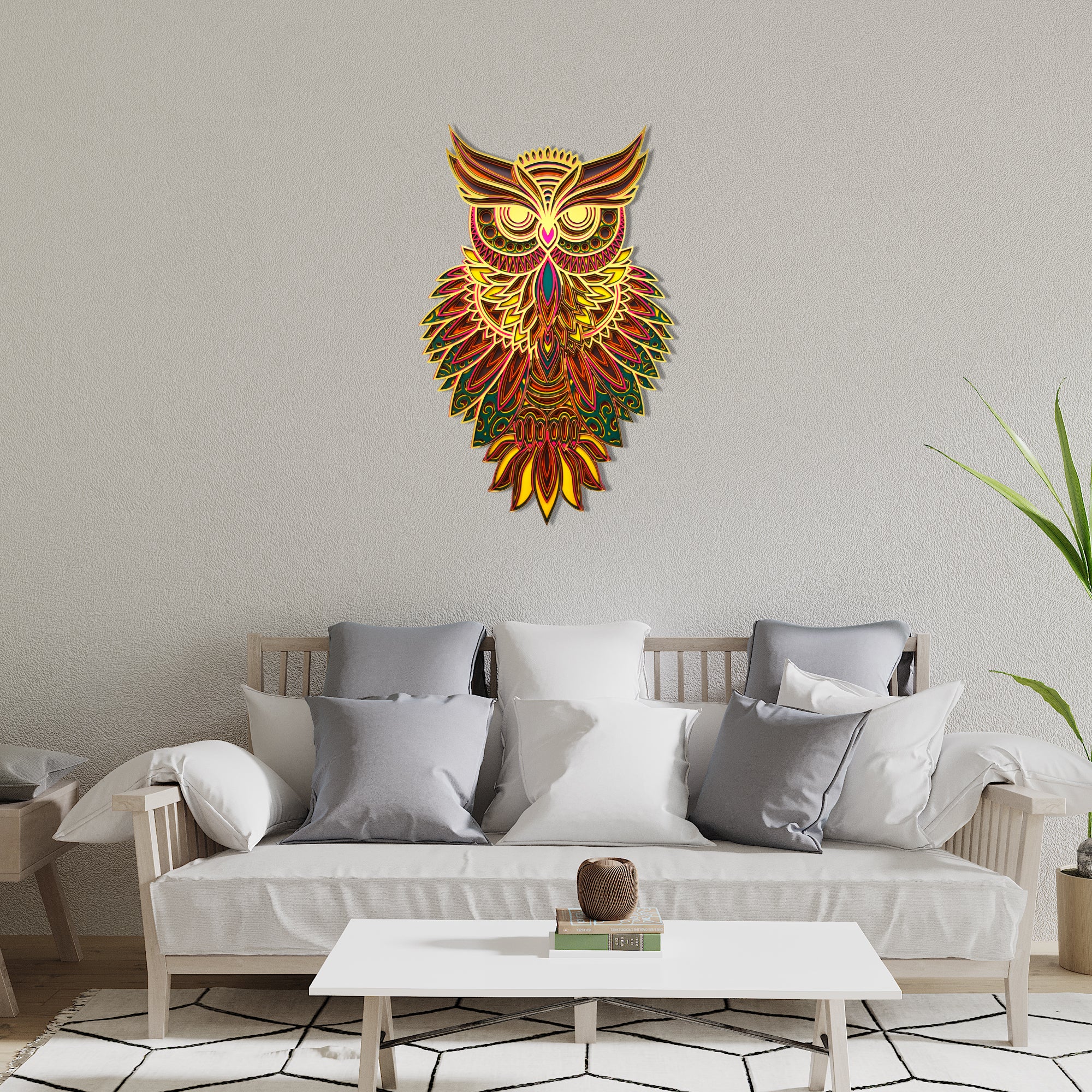 Mandala Owl Wall Decor