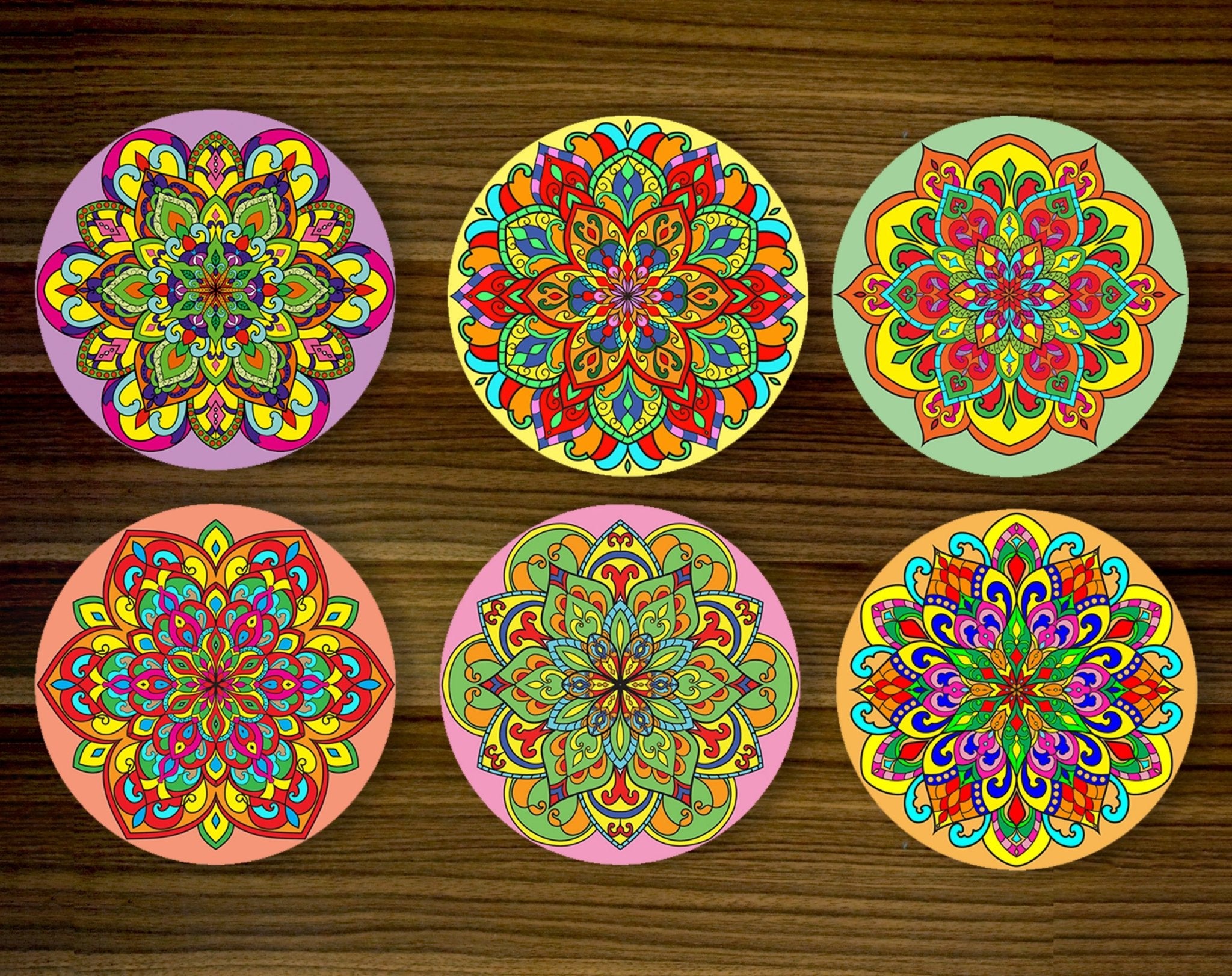 Mandala Coasters Set of 6