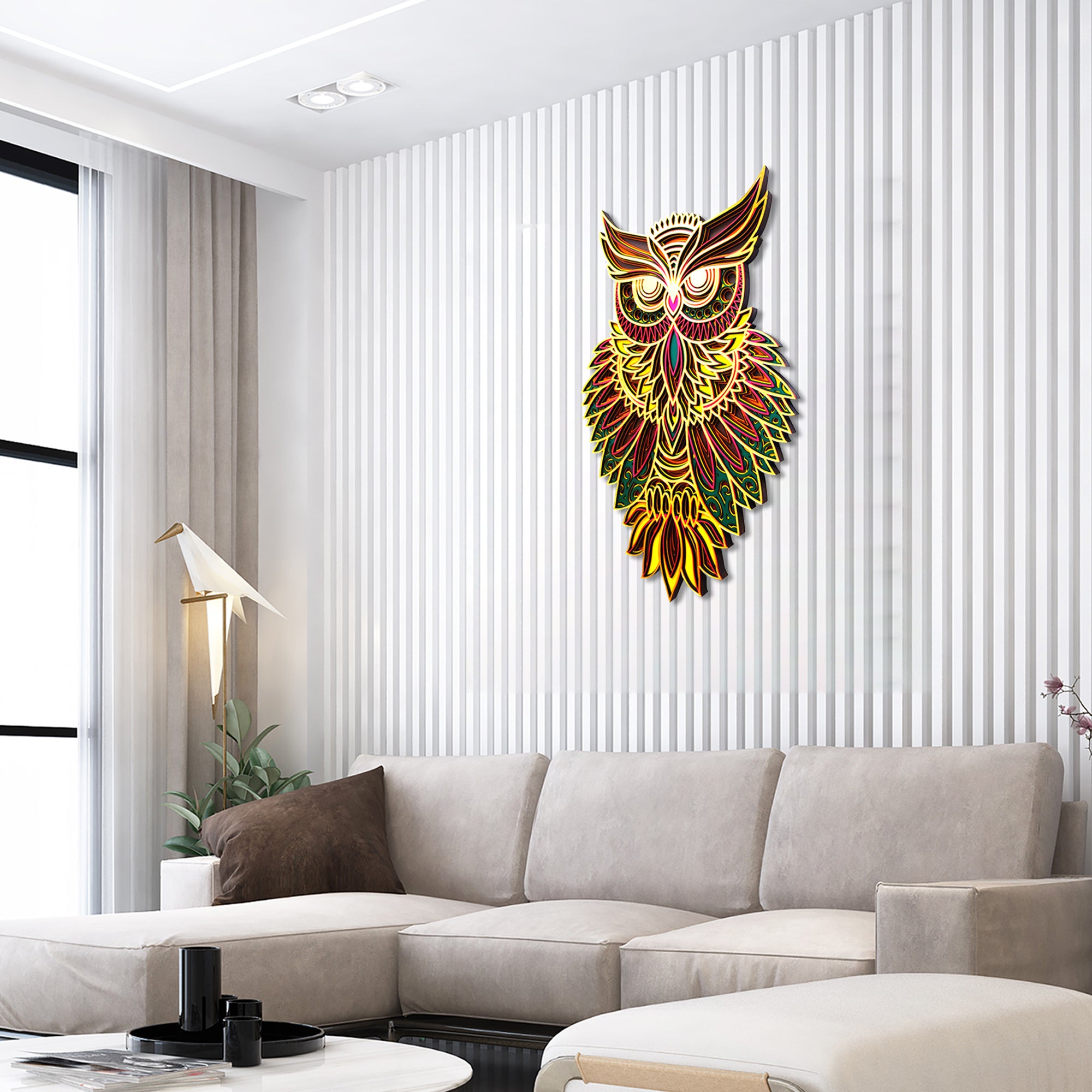 3D Owl Wall Decor
