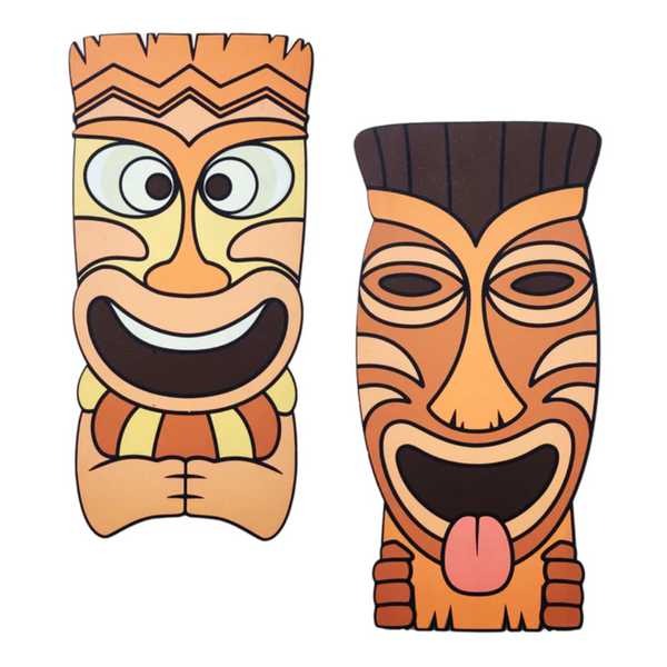 Kanola and Ku Tiki Mask Wall Decor Set of 2