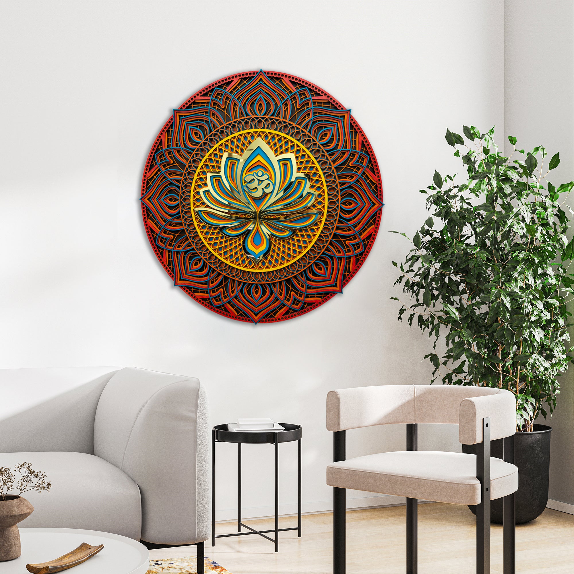 Decorate living room with Mandala Wall Decor