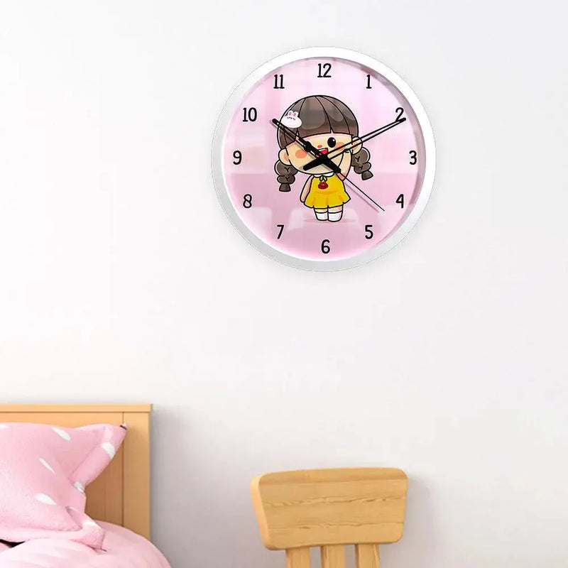 Happy Girl Kids Wall Clock