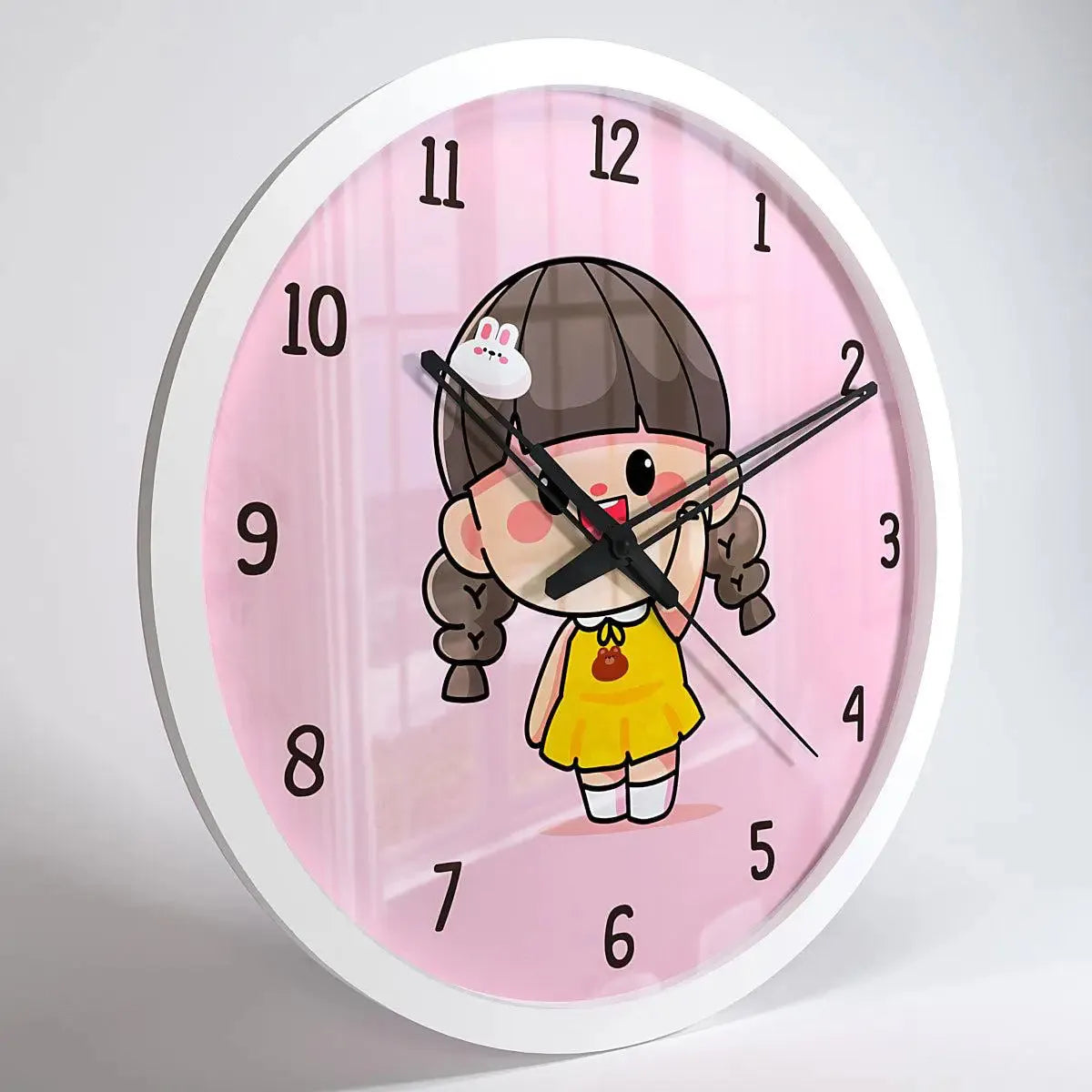 Happy Girl Kids Wall Clock