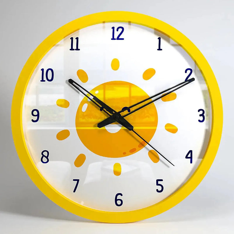 Sunny Day Kids Wall Clock in Yellow Color