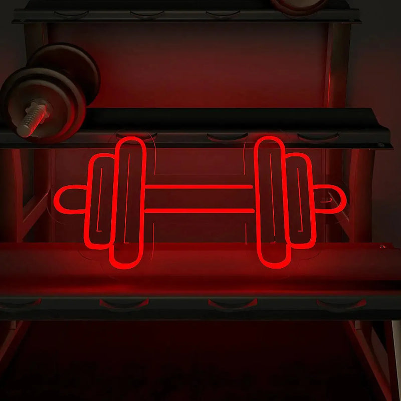 Dumble-shaped LED Neon Light for Gym Wall Decor