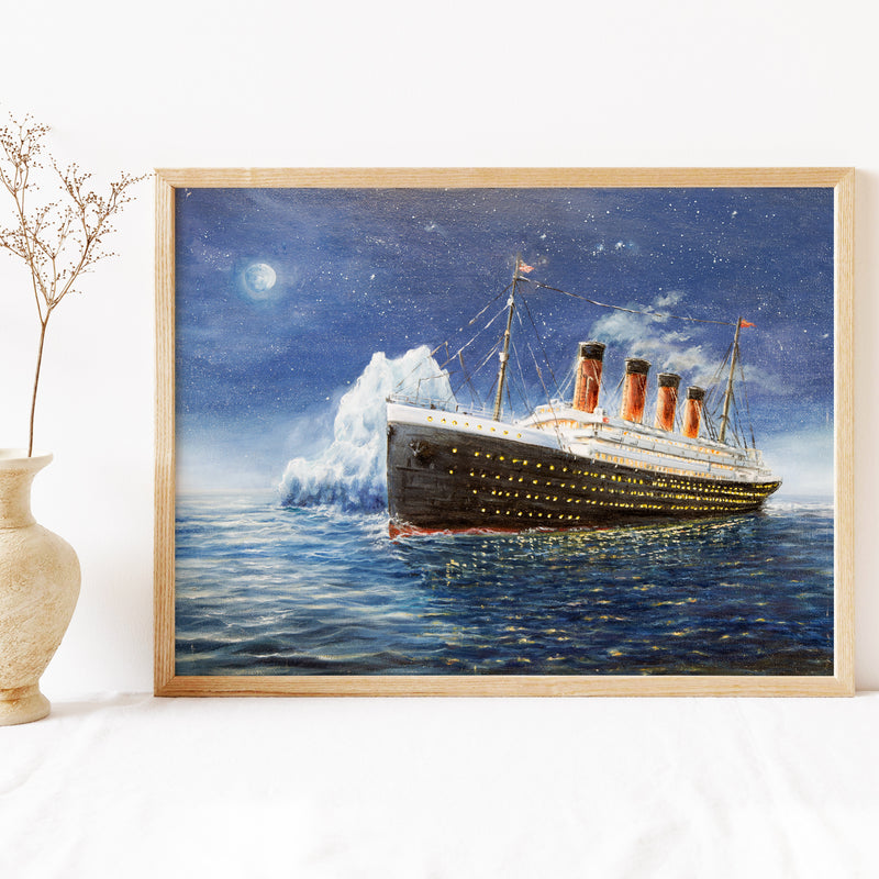 Cruise in Water Canvas Wall Painting