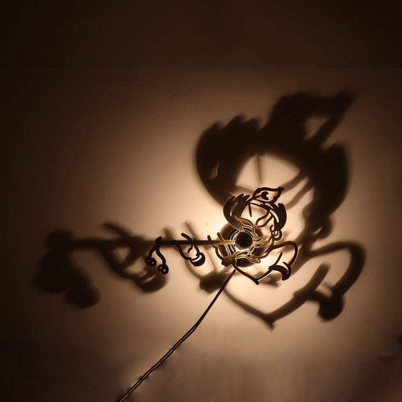 Lord Krishna Creative Golden Shadow lamp