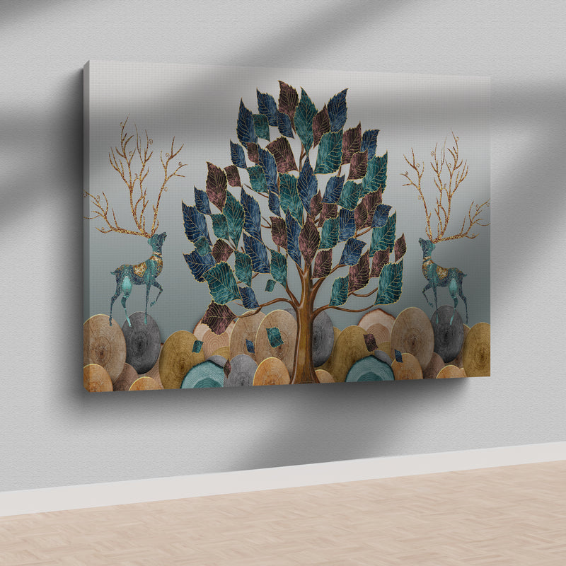 Morden Art Tree Mural Canvas Wall Painting