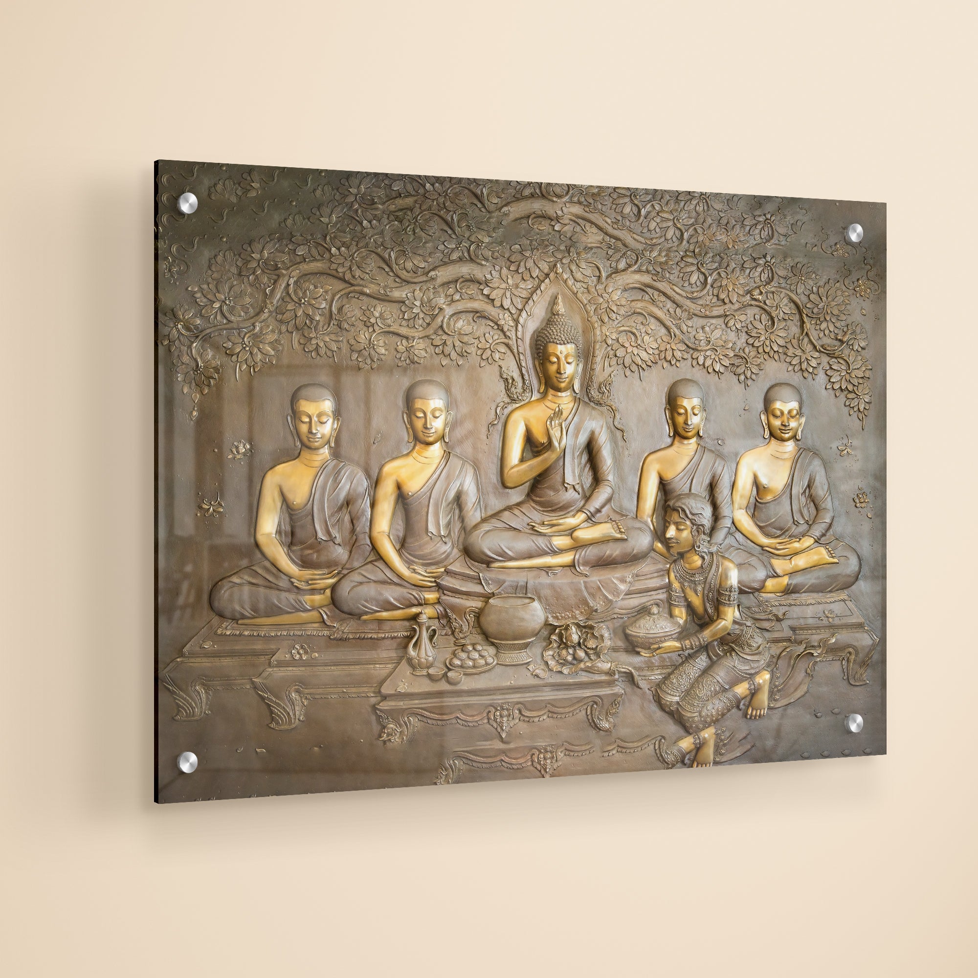 Spiritual Gautam Buddha Premium Acrylic Wall Painting