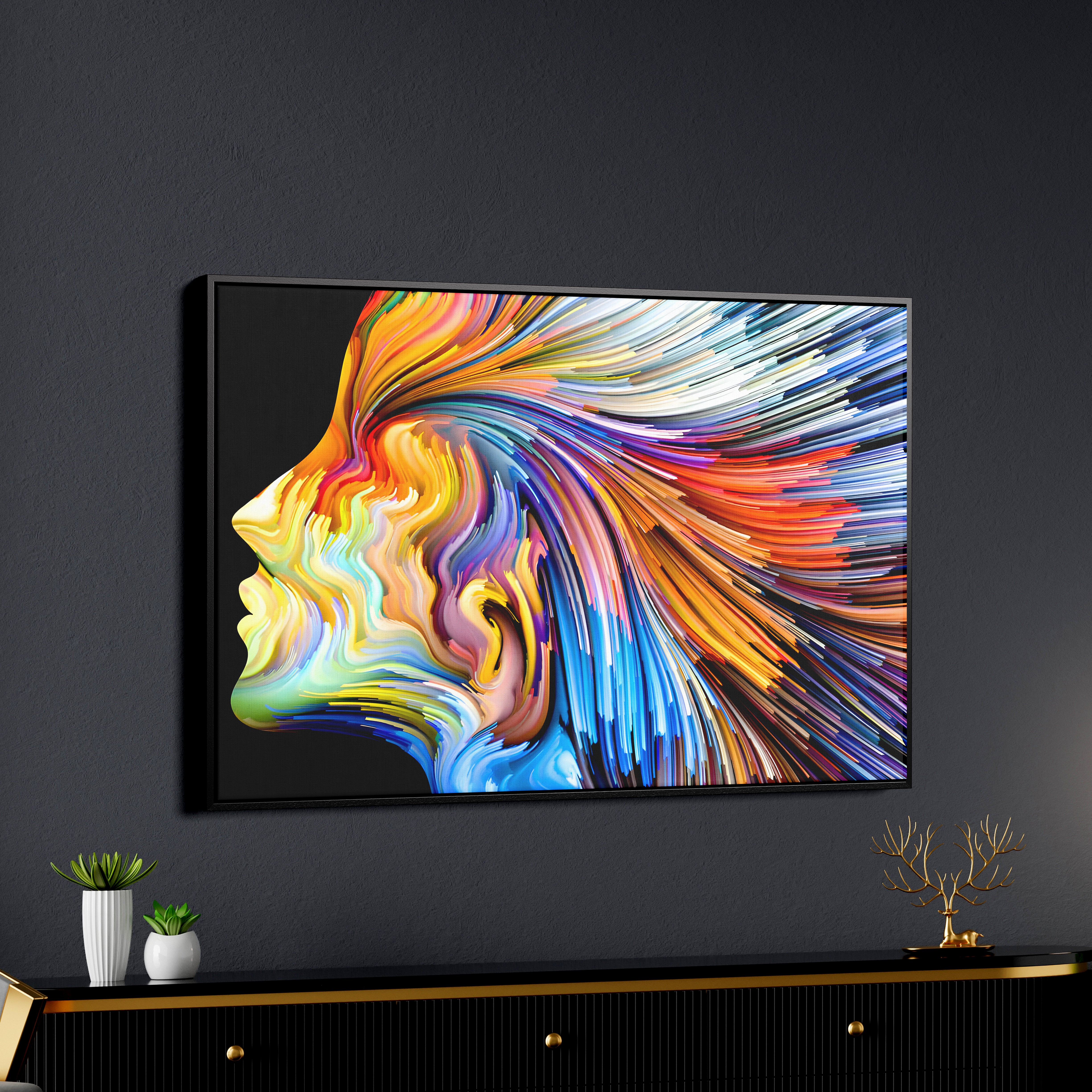 Colors of Imagination and Graphic Design Abstract Morden Art Canvas Wall Painting