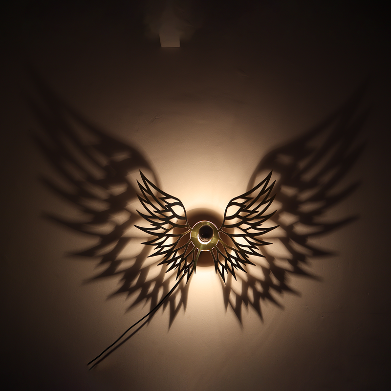 Beautiful Fly High Wings Shadow Lamp / Wooden Wall Art