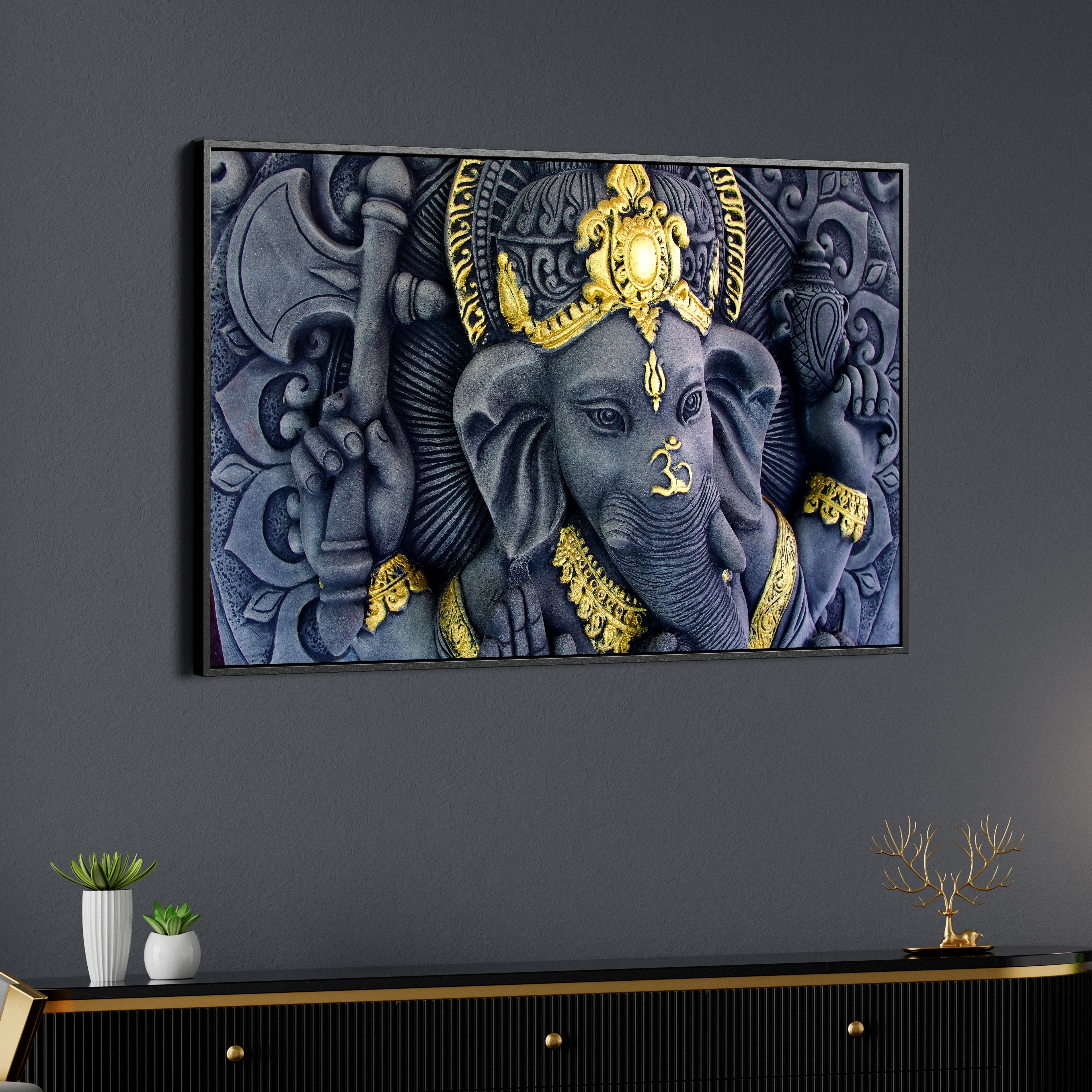 Lord Ganesha Canvas Wall Painting