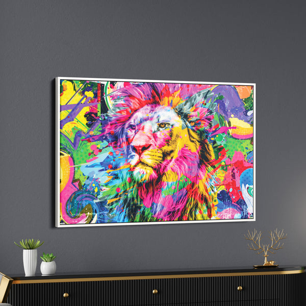 Colorful Lion Wall Painting