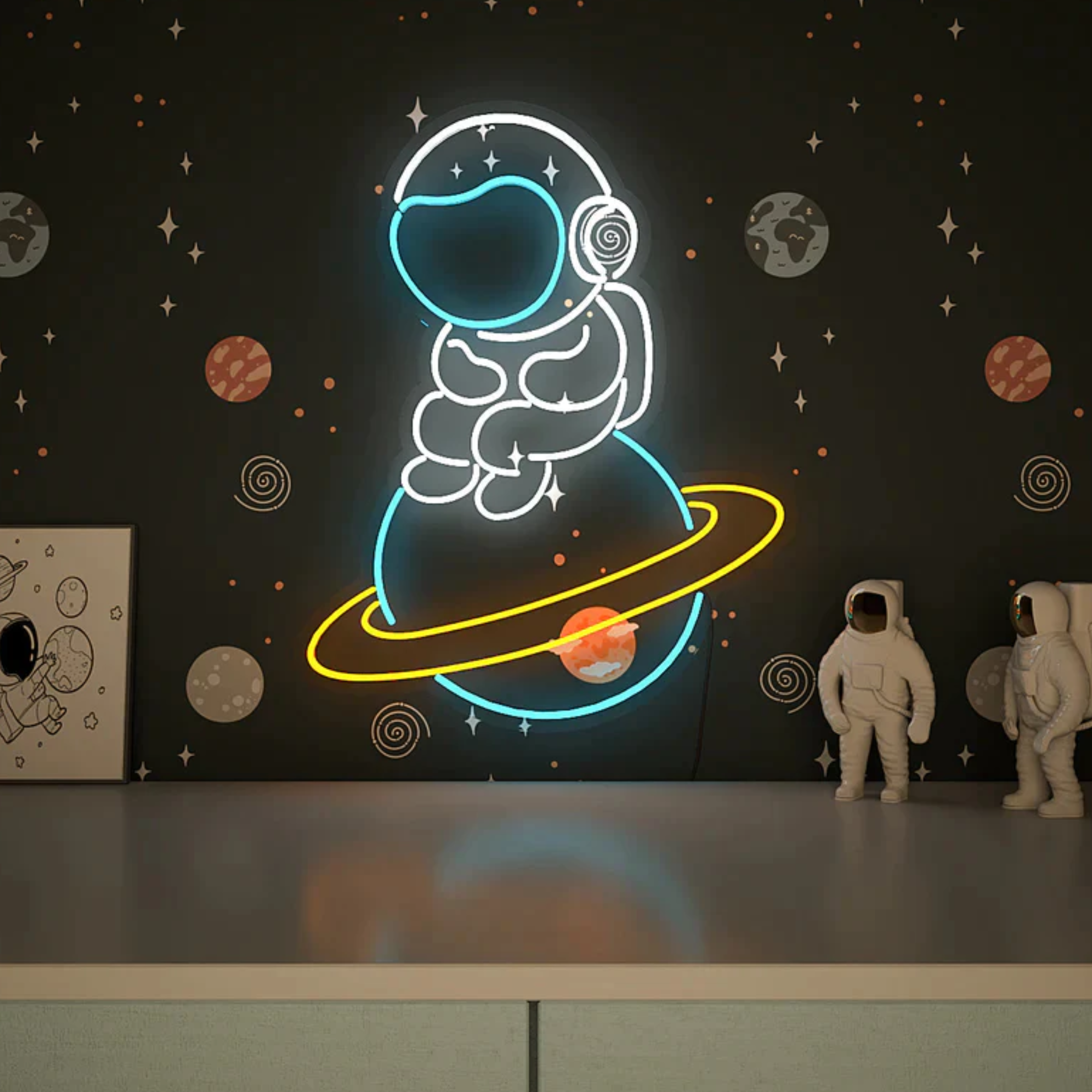 Baby Astronaut Neon LED Light