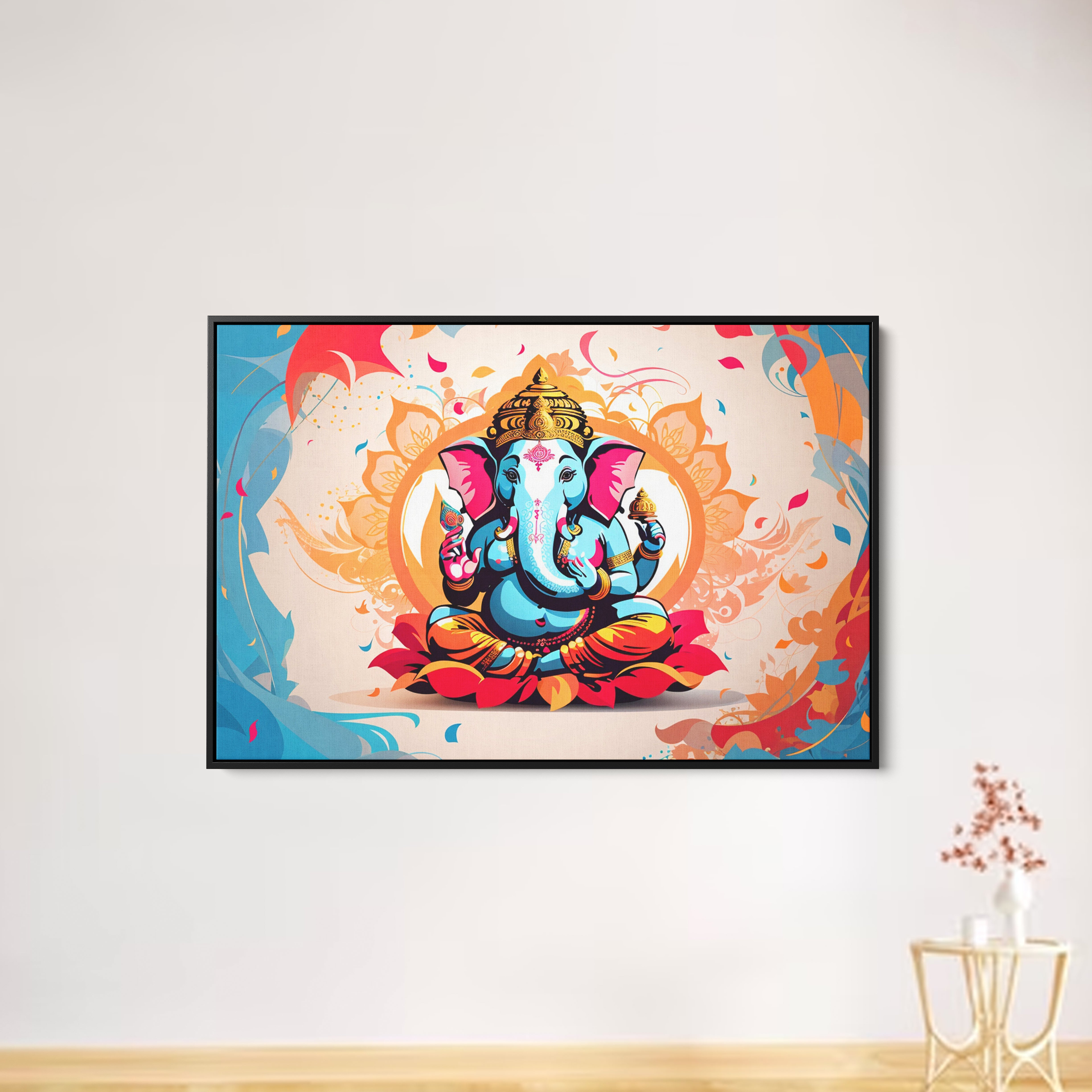 Lord Ganesha Canvas Abstract Wall Painting