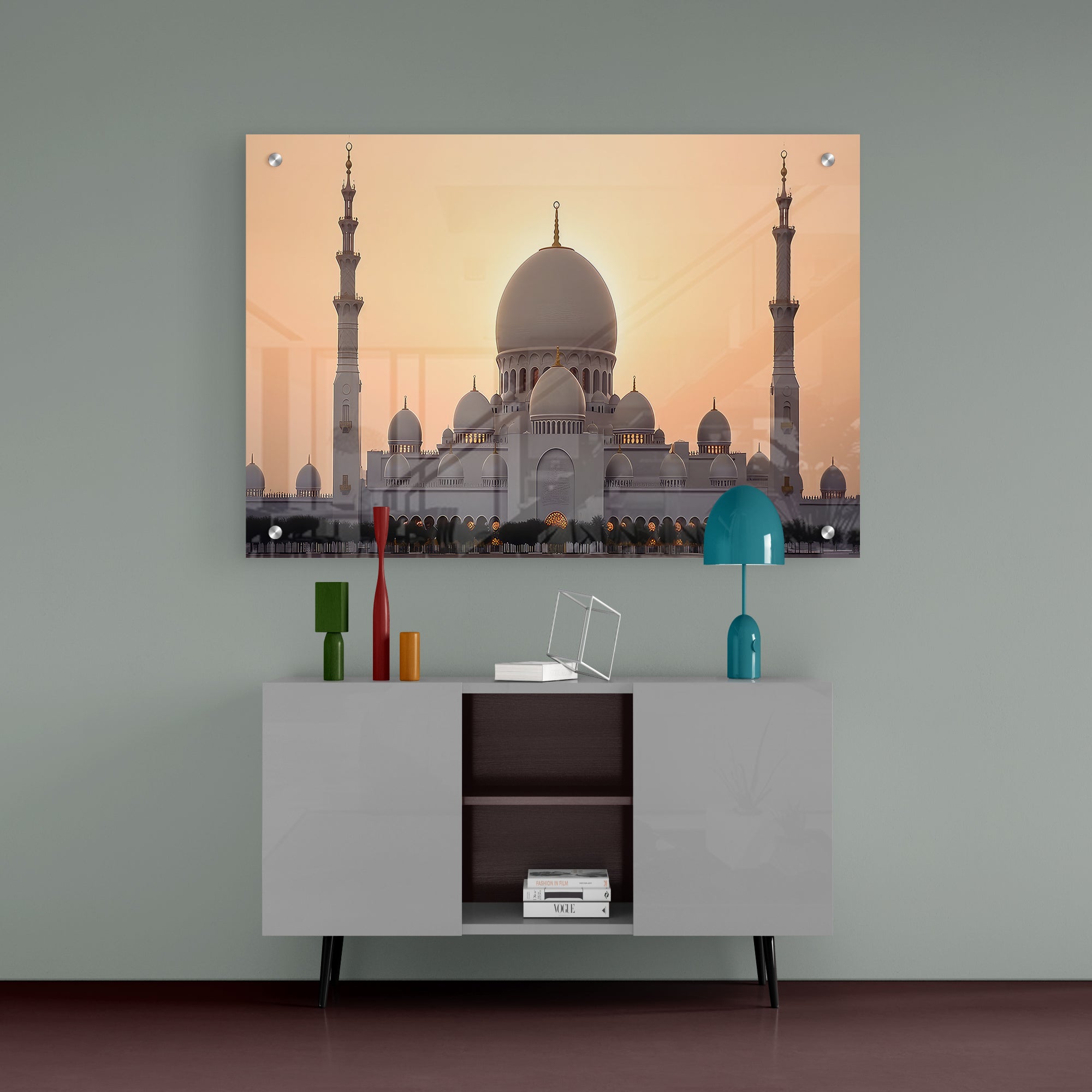 Mosque Abstract Art Acrylic Wall Painting