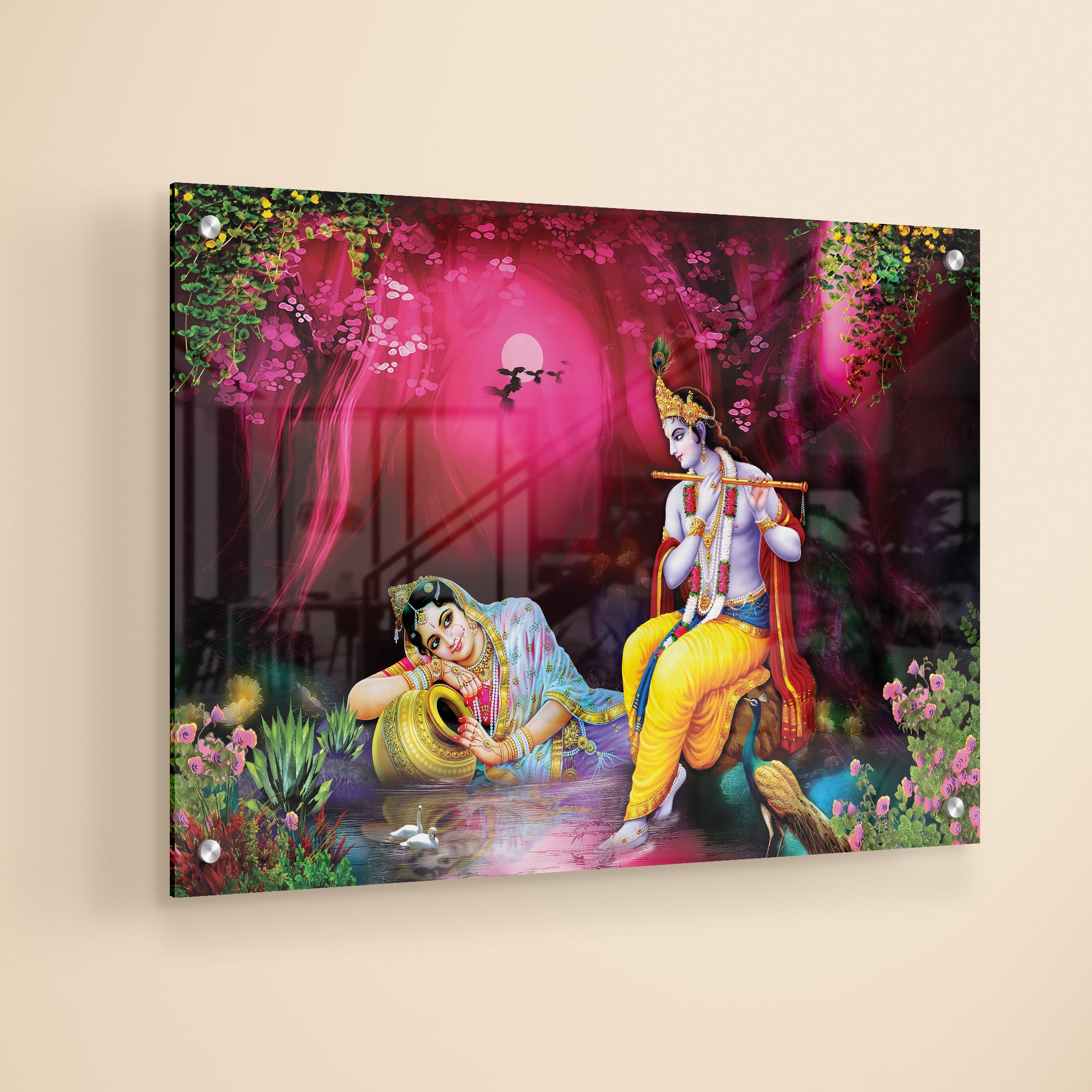 Classic Radha Krishna Premium Acrylic Wall Painting