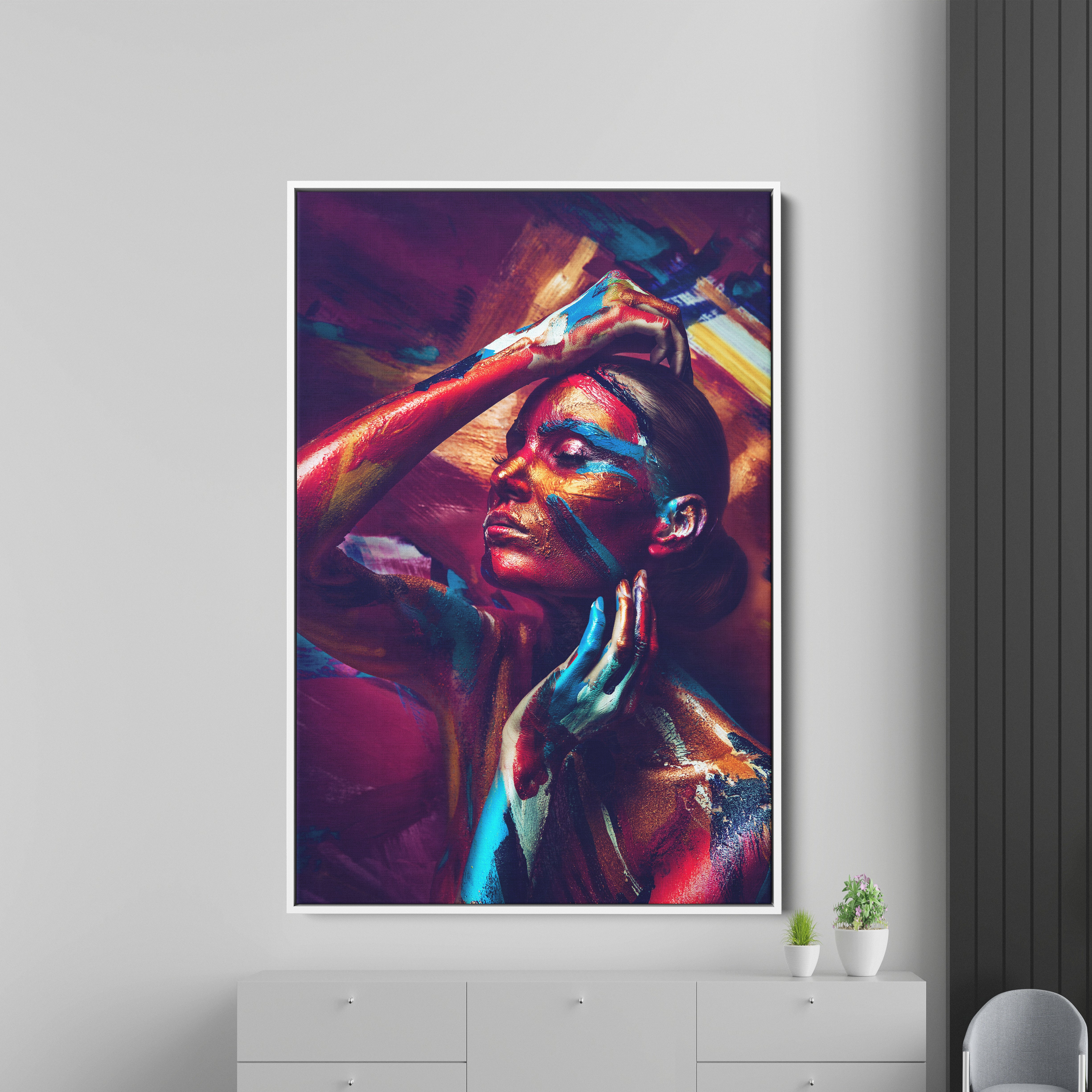 Colorful Women Modern Art Canvas Wall Painting