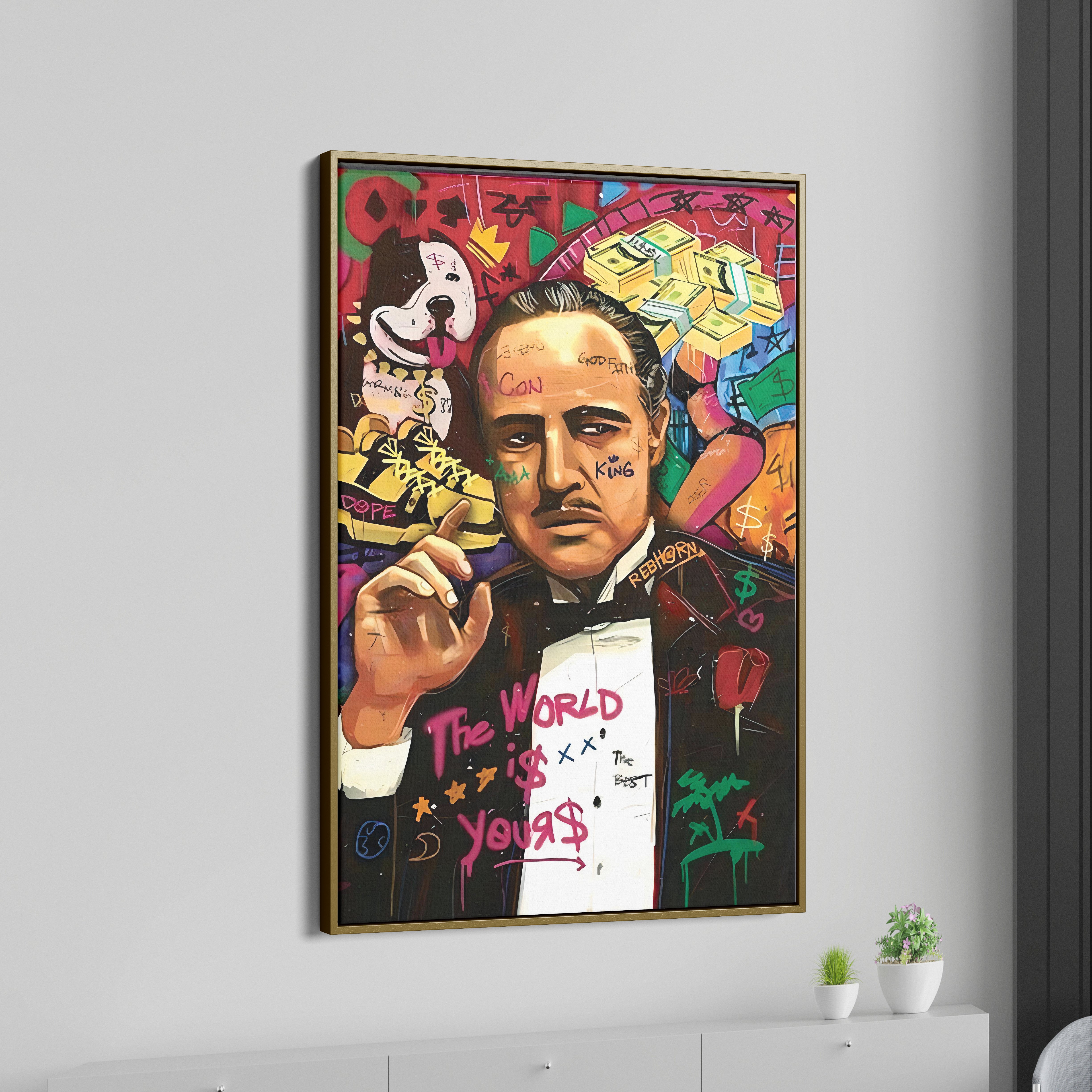 The World is Yours Vito Corleone Canvas Wall Painting