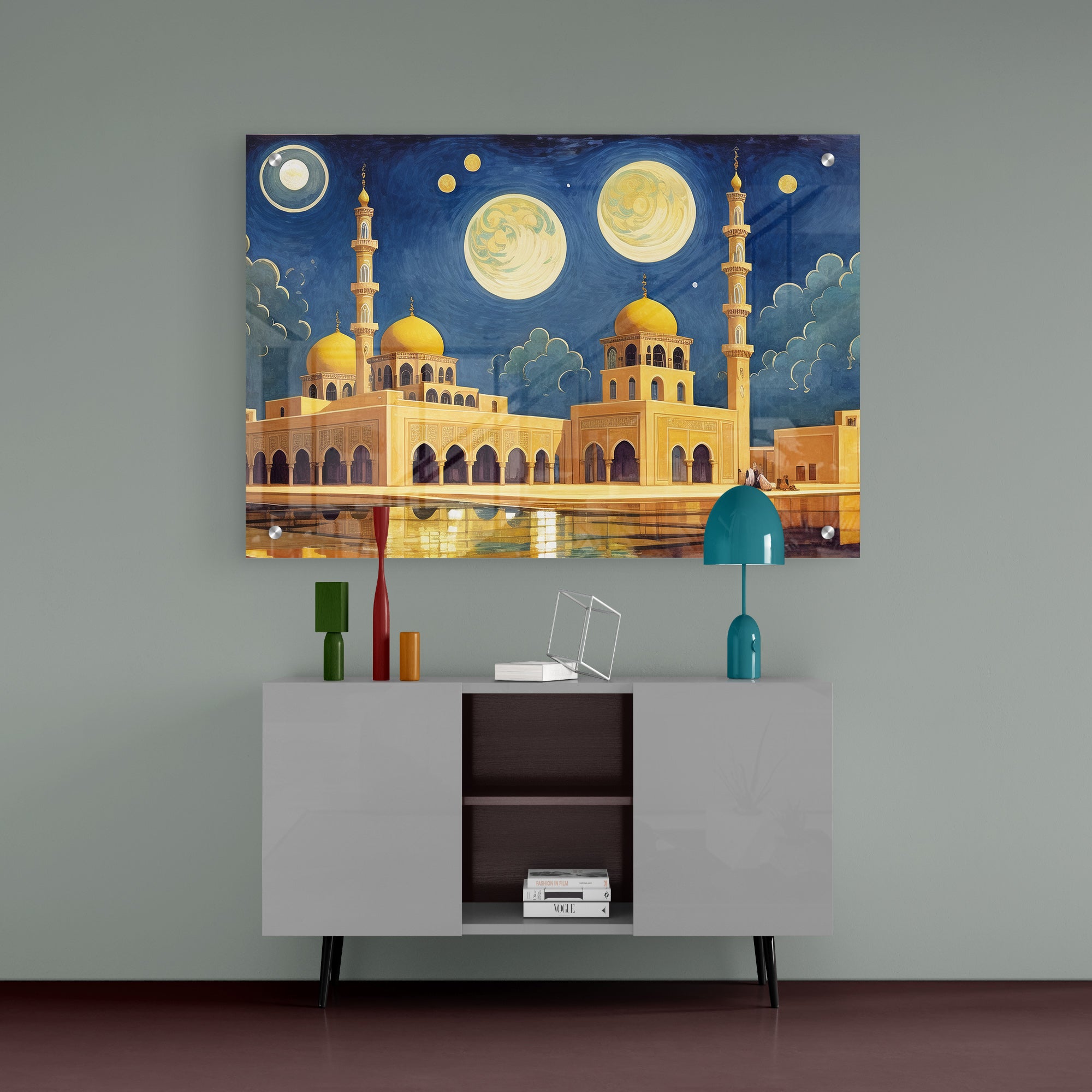 Islamic Masjid Mosque Acrylic Wall Painting