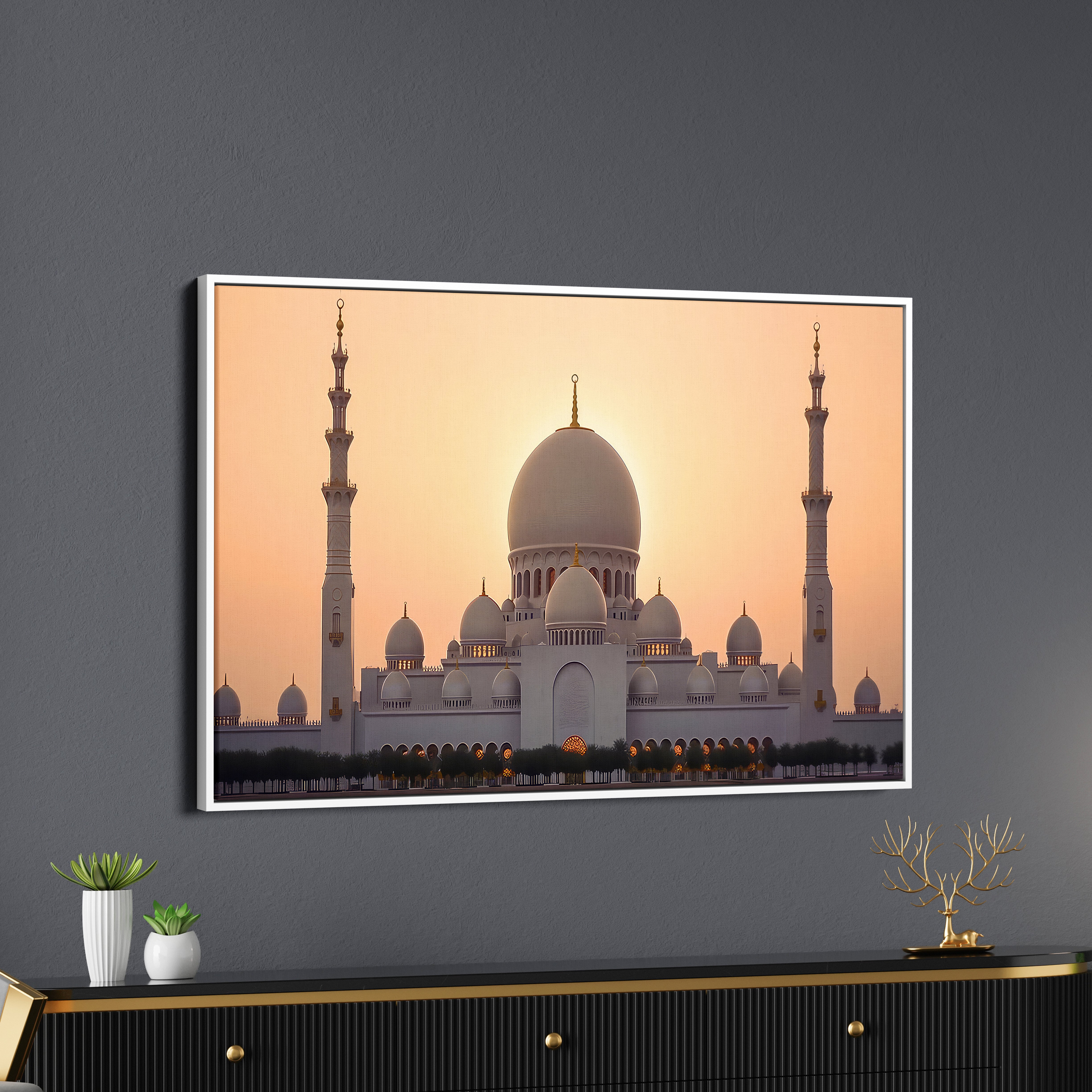 Mosque Abstract Art Canvas Wall Painting