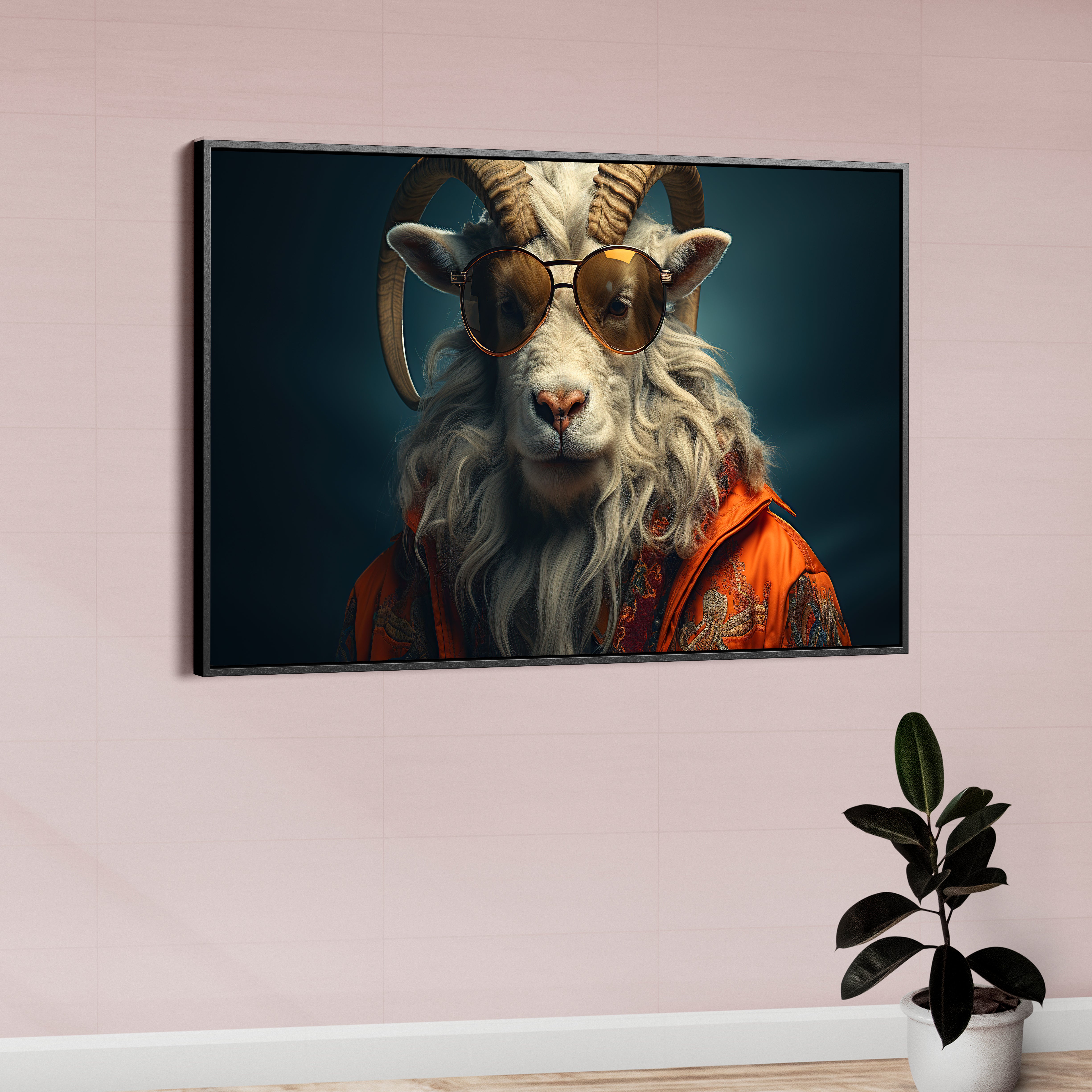 Gentle Goat Canvas Wall Painting