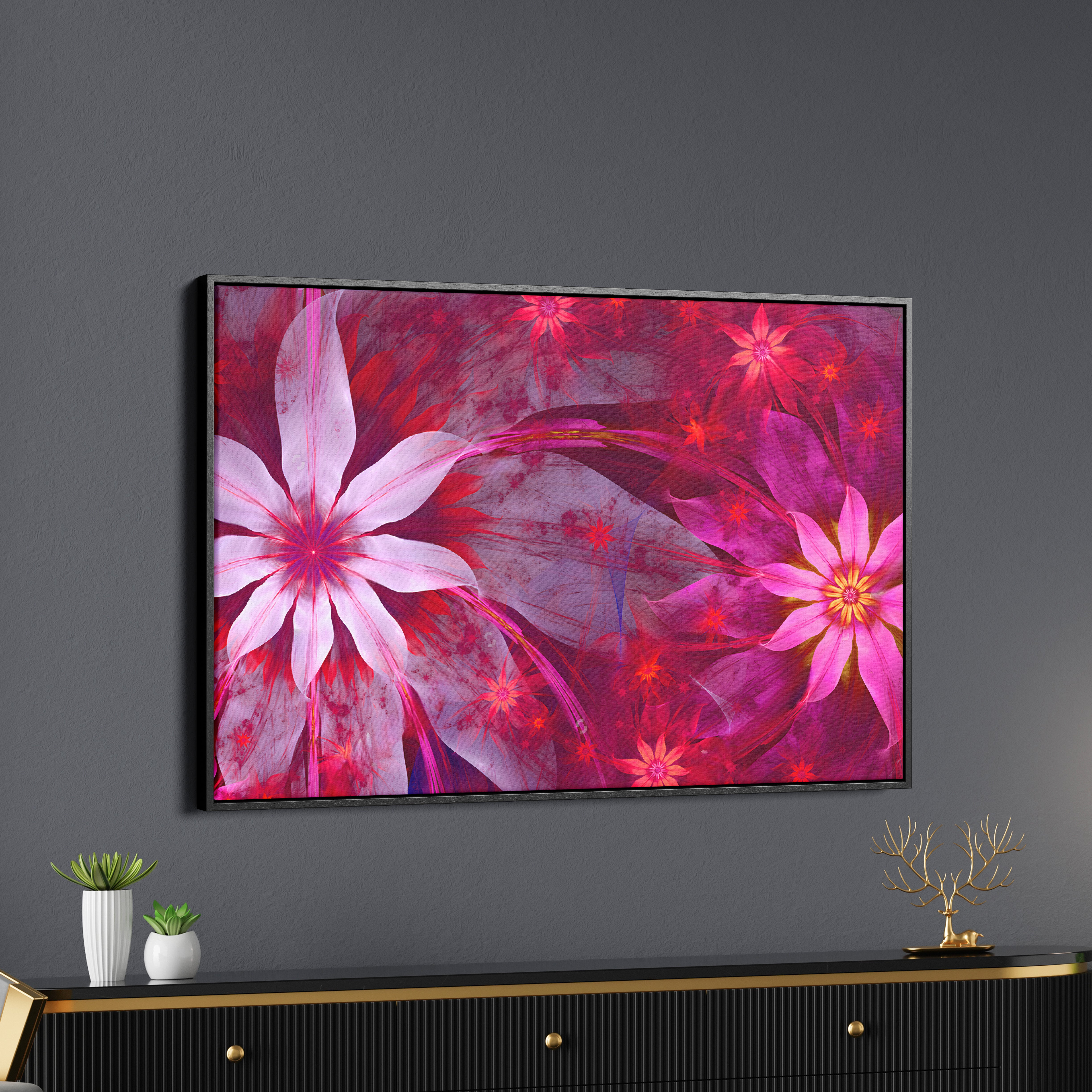 Exotic Looking Flower Morden Wall Painting