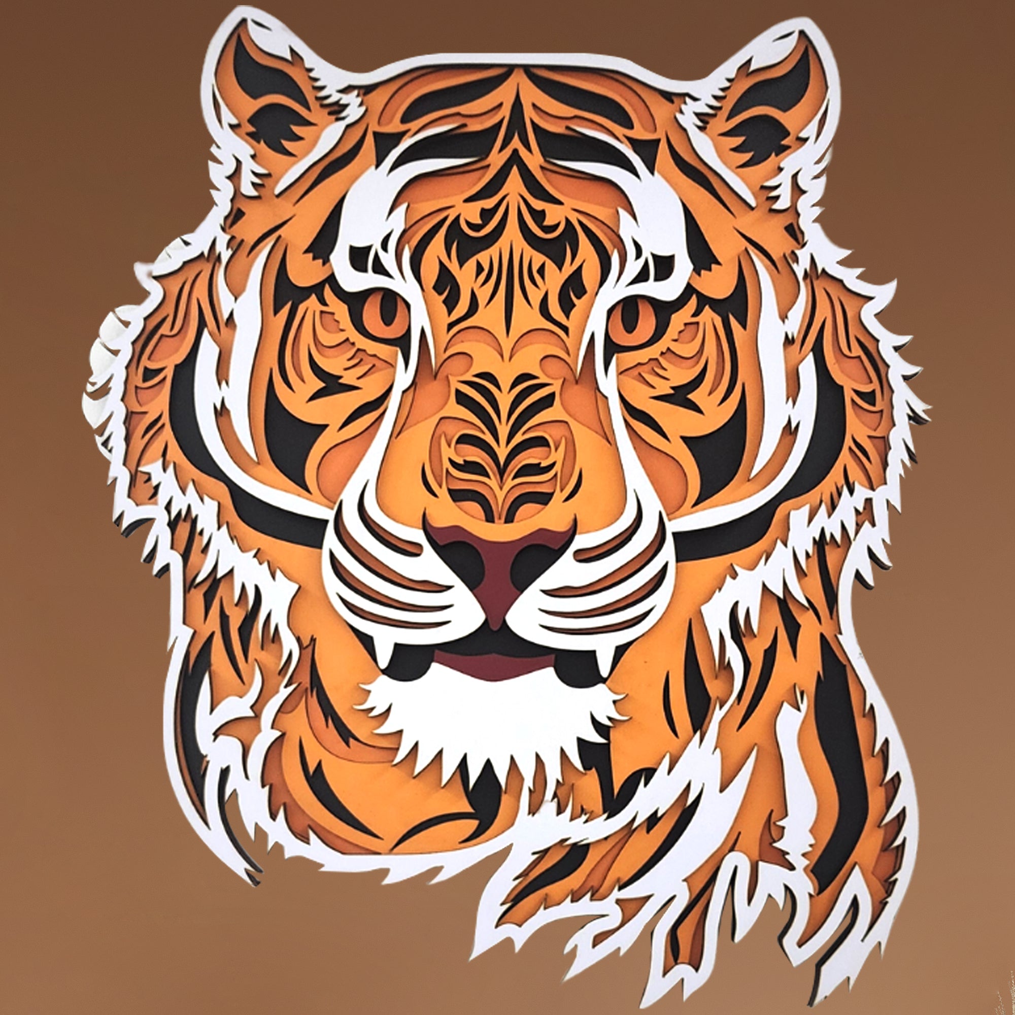 3D Tiger Face Wall Decor