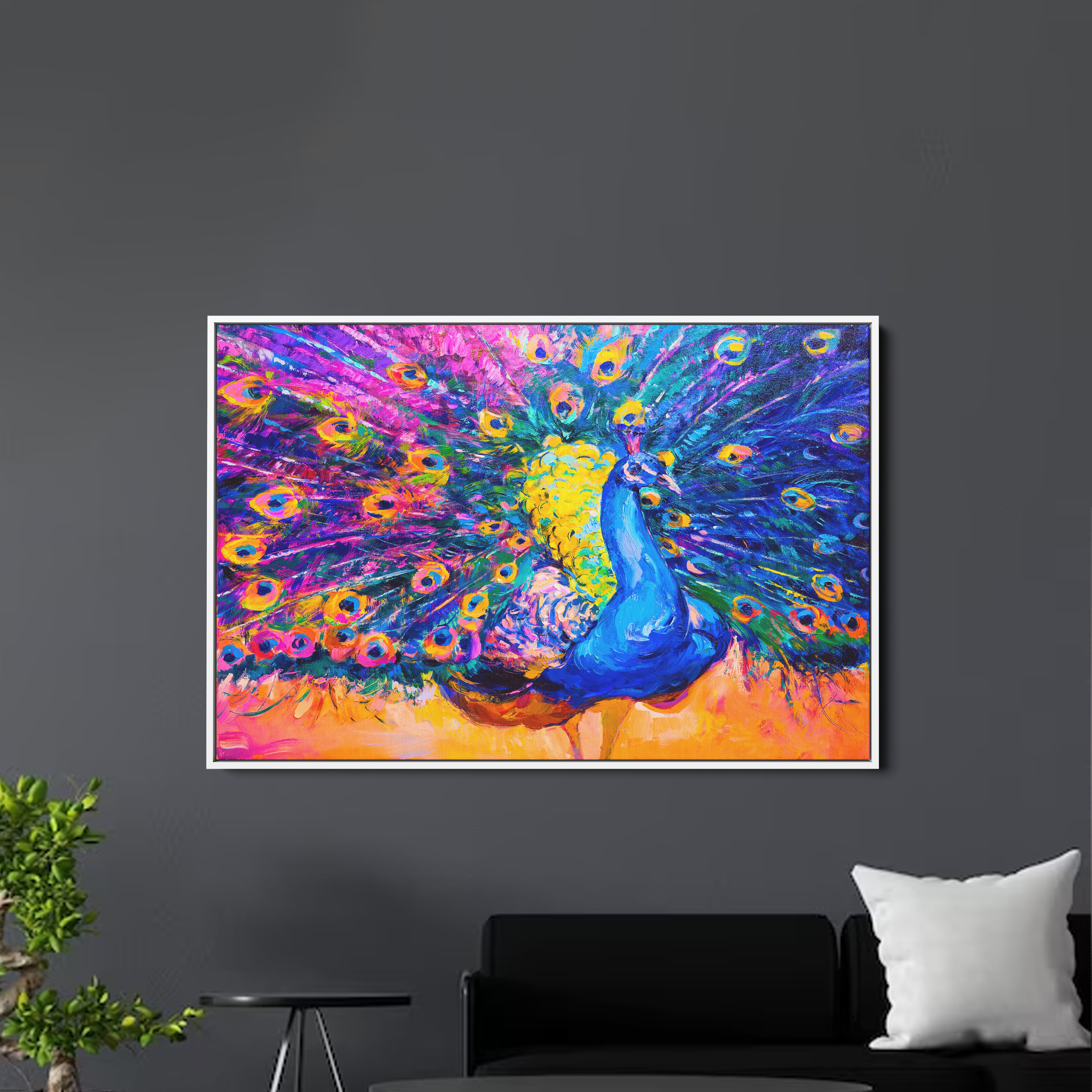 Colorful Peacock Modern Art Canvas Wall Painting