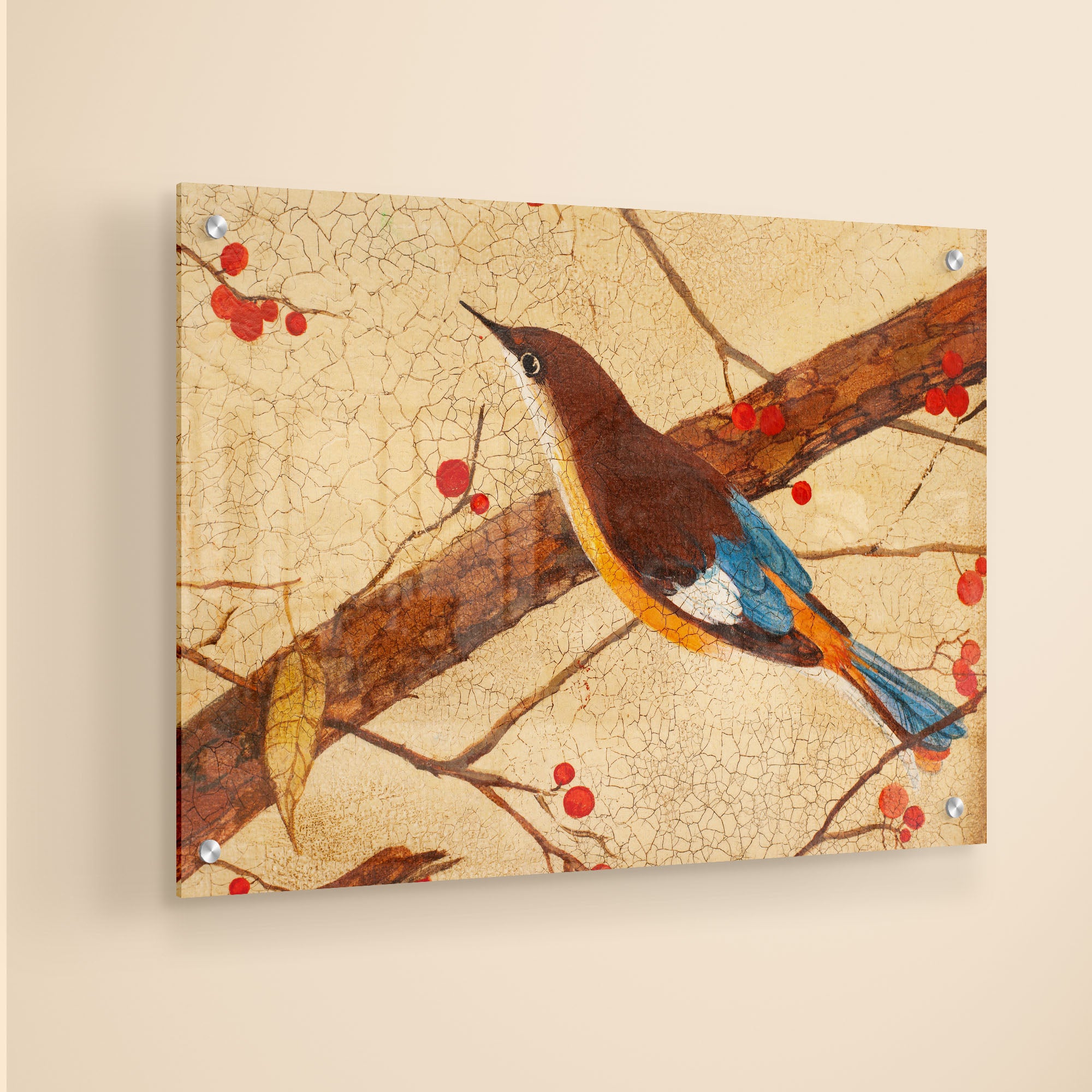 Abstract Bird Acrylic Wall Painting