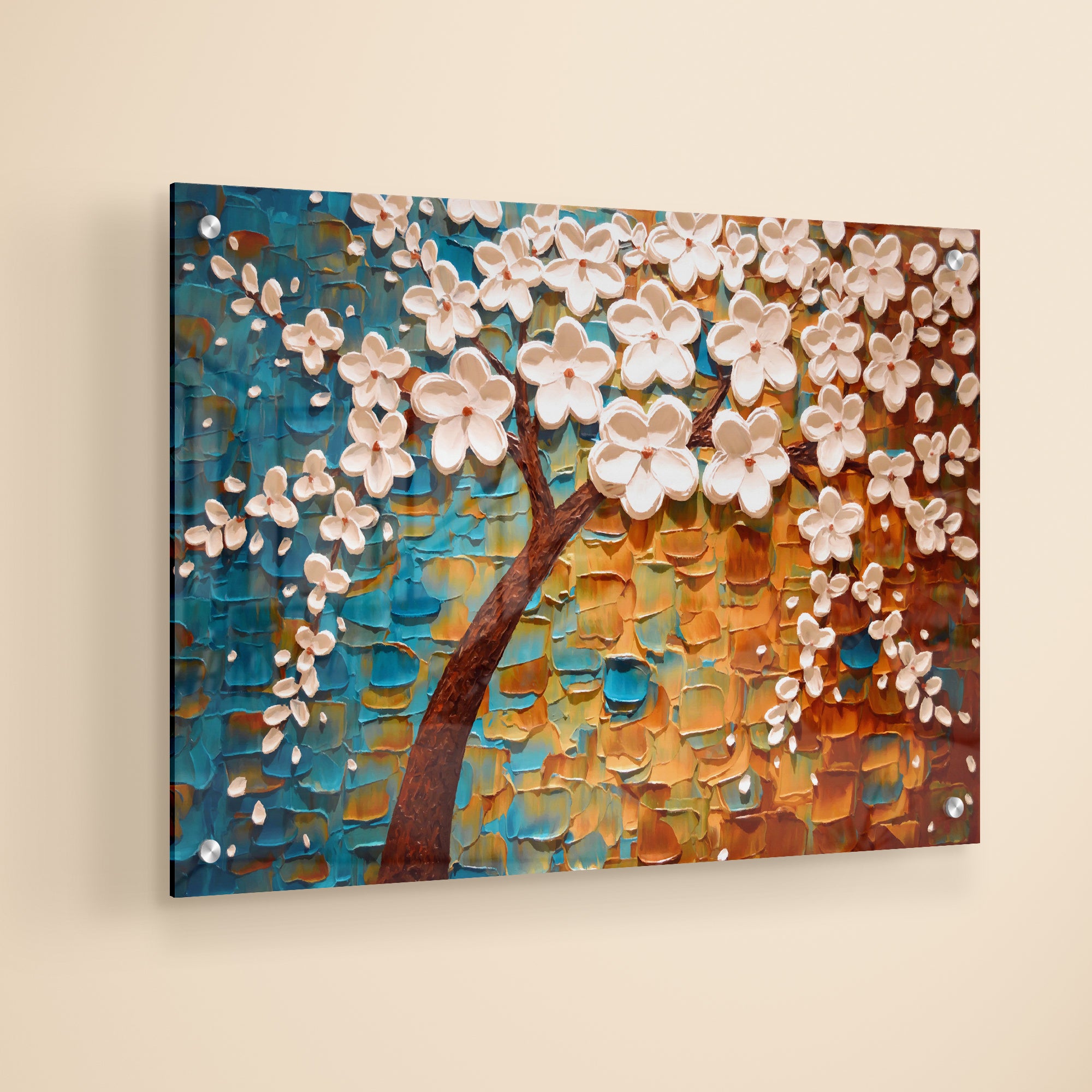 Beautiful Flowers Abstract Art Acrylic Painting