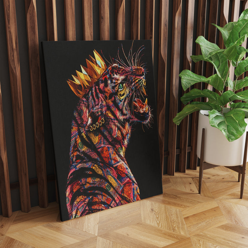 Richie Tiger Stretch Canvas Wall Painting