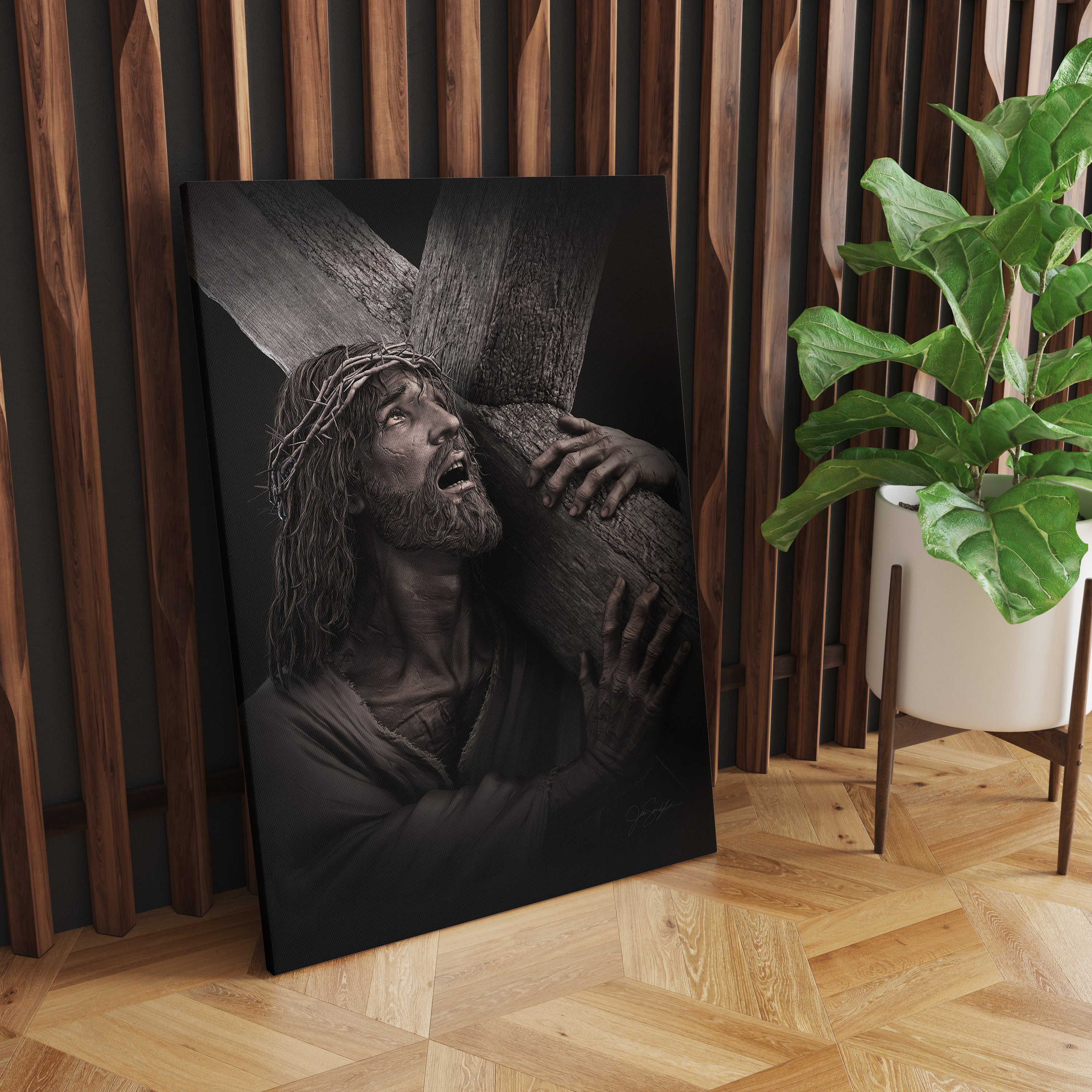 Jesus Carrying the Cross Canvas Wall Painting